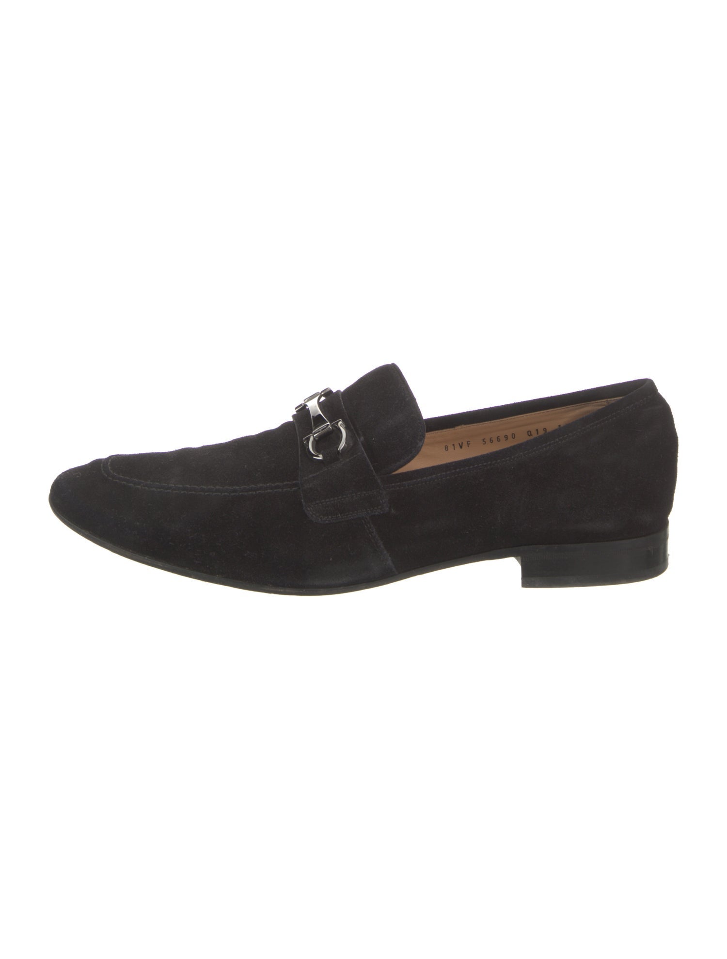 Salvatore Ferragamo Horsebit Accent Suede Dress Loafers