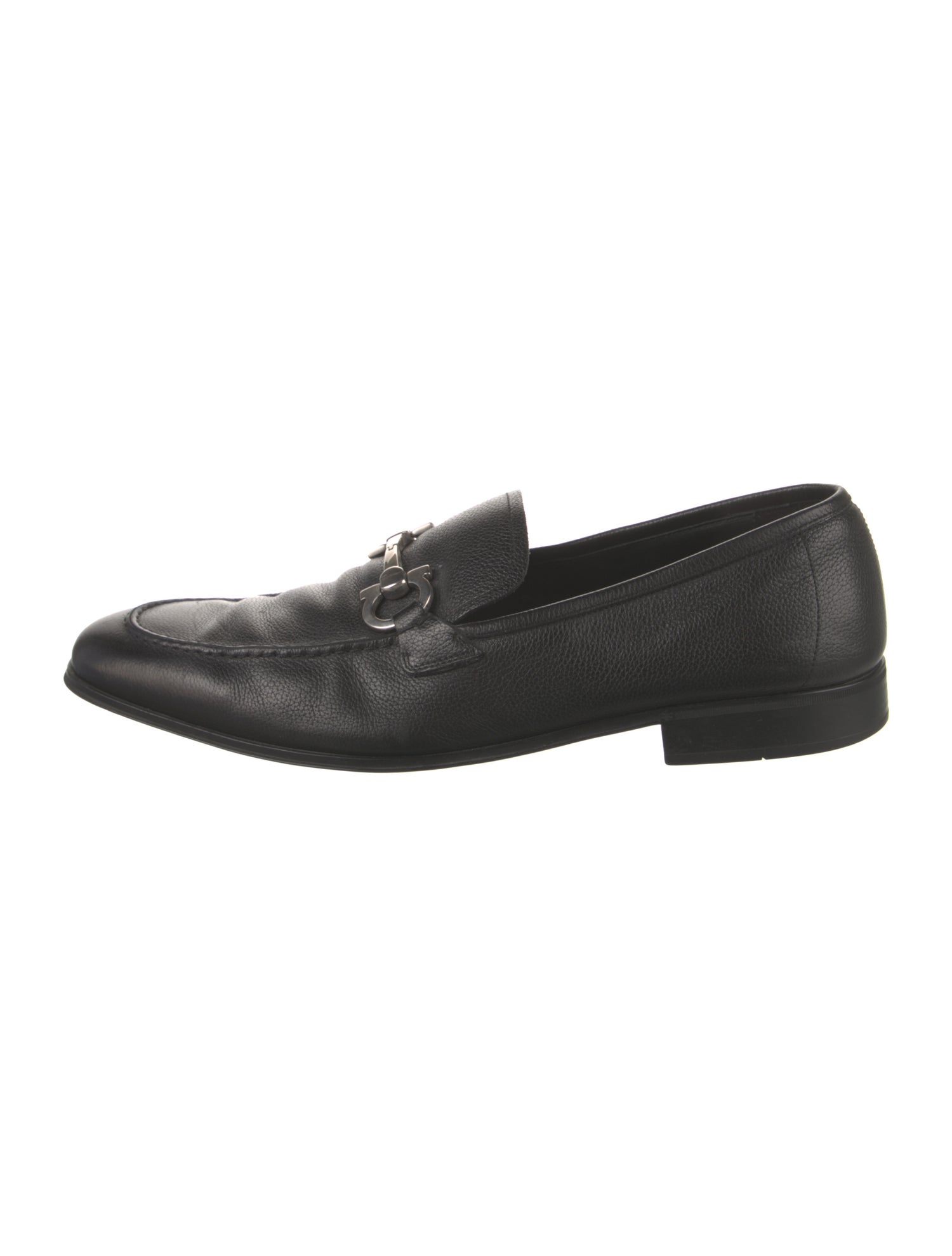 Salvatore Ferragamo Gancini Logo Leather Dress Loafers