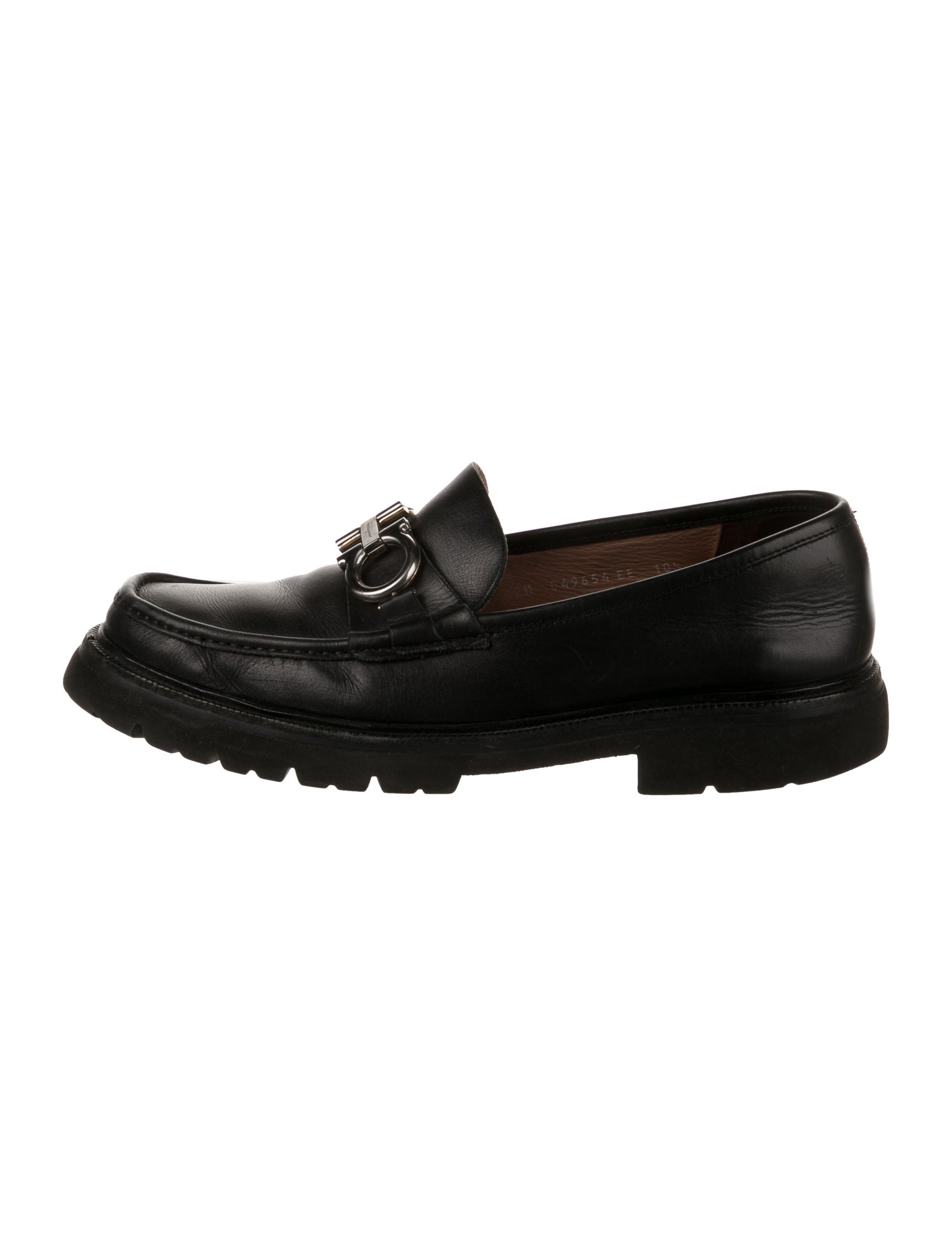 Salvatore Ferragamo Gancini Logo Leather Dress Loafers