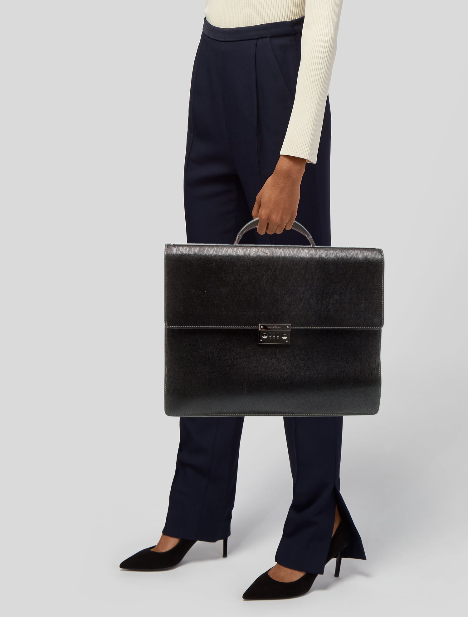 Salvatore Ferragamo Leather Briefcase