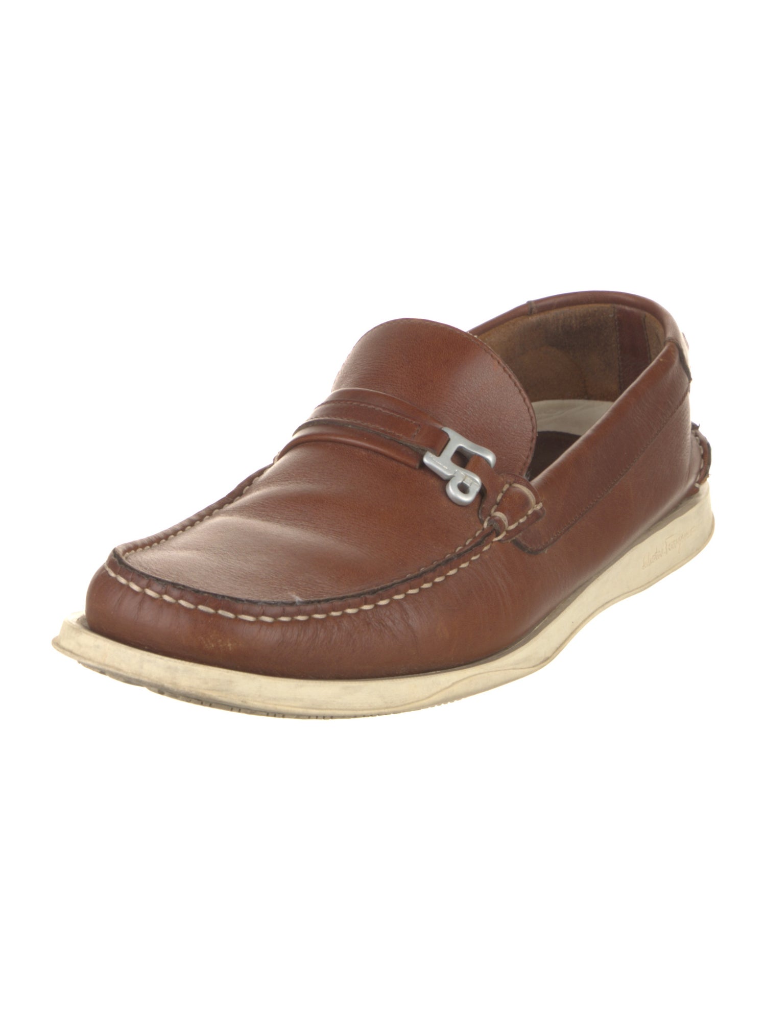 Salvatore Ferragamo Leather Boat Shoes
