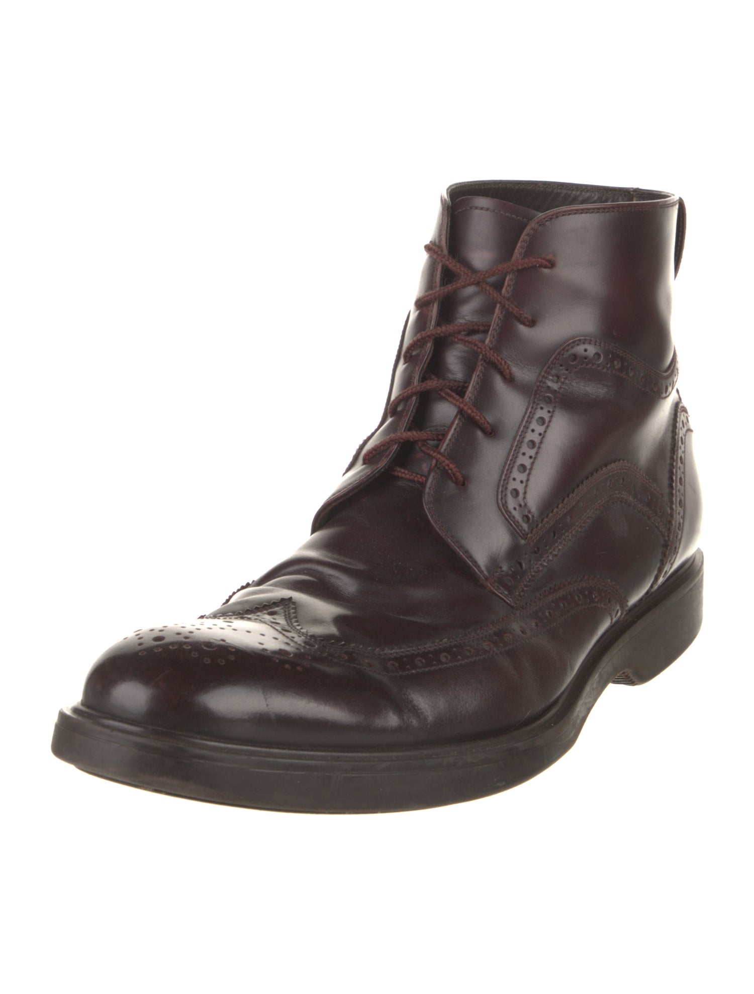 Salvatore Ferragamo Leather Lace-Up Boots