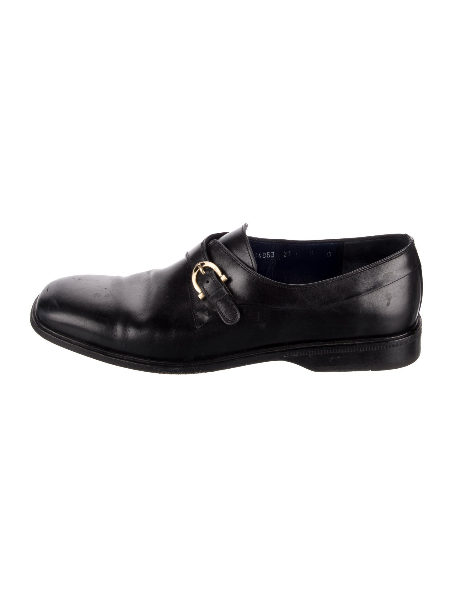 Salvatore Ferragamo Leather Monk Straps
