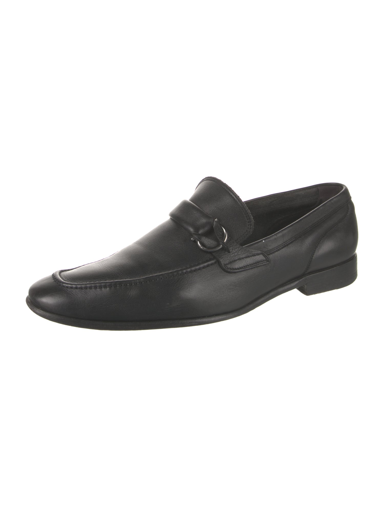 Salvatore Ferragamo Leather Monk Straps