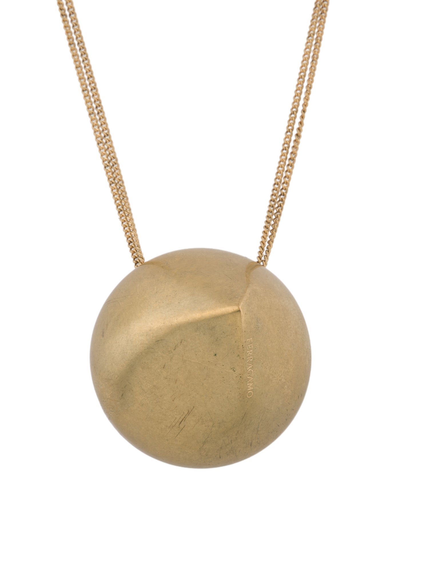 Salvatore Ferragamo Organic Shape Pendant Necklace