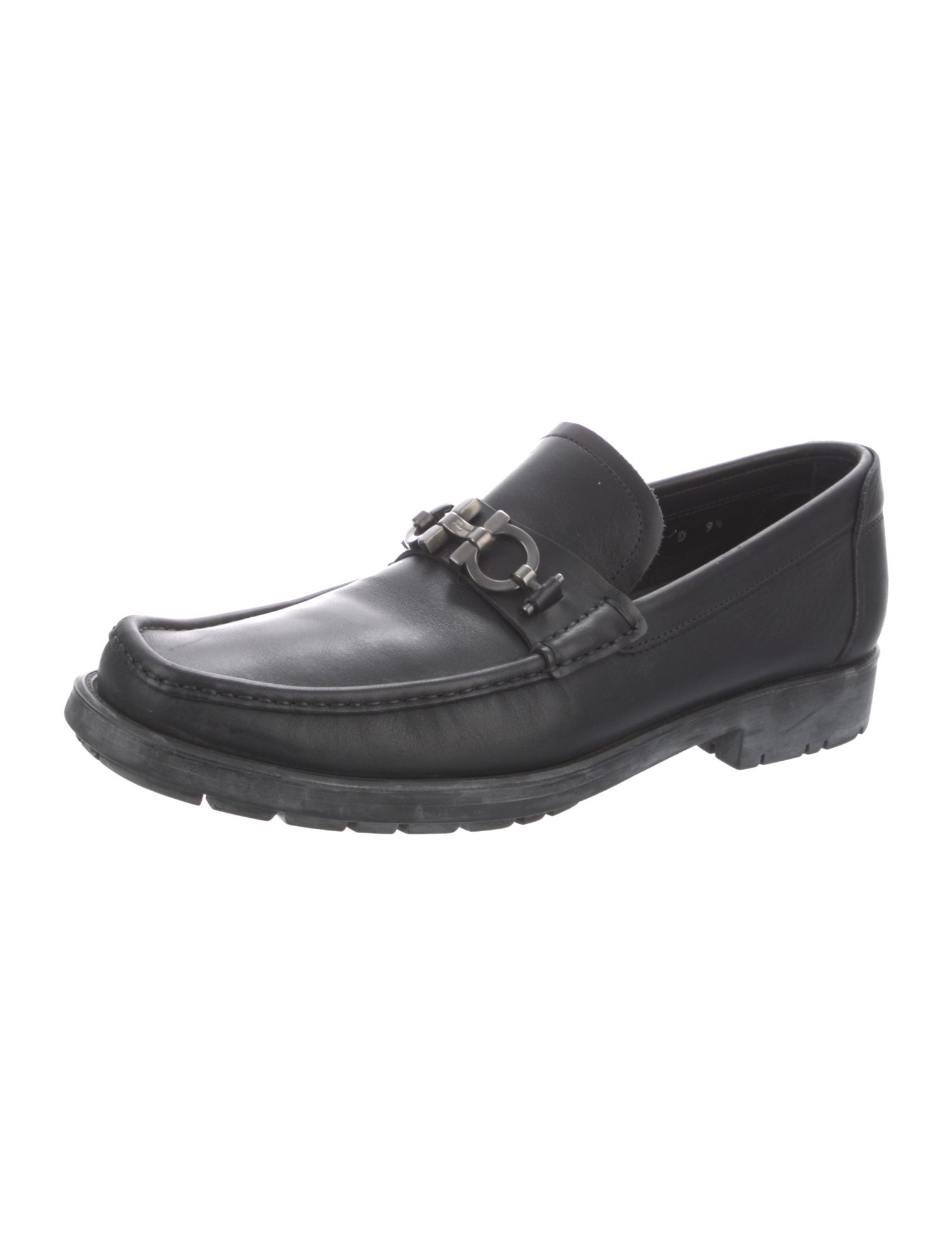 Salvatore Ferragamo Gancini Logo Leather Dress Loafers