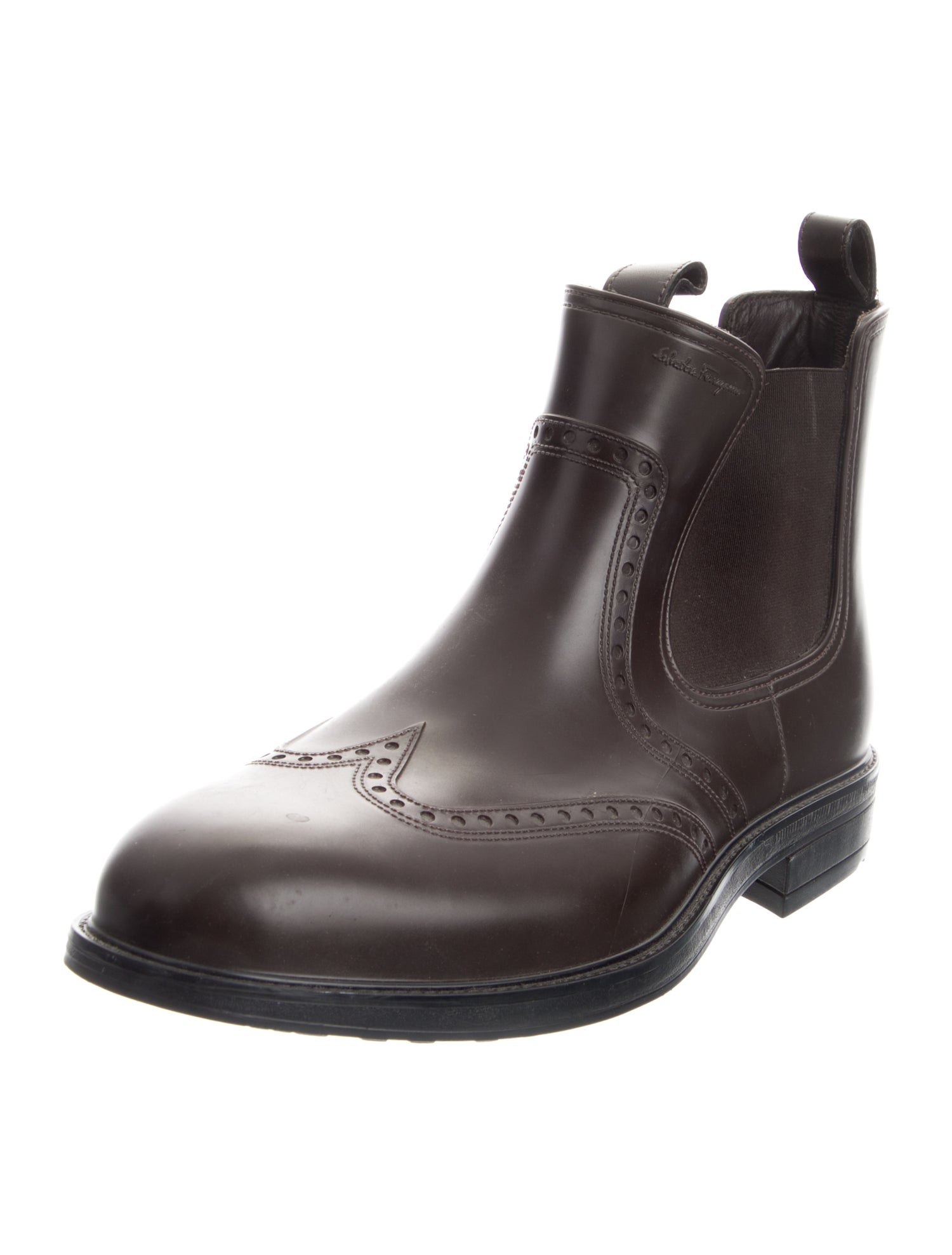 Salvatore Ferragamo Leather Chelsea Boots