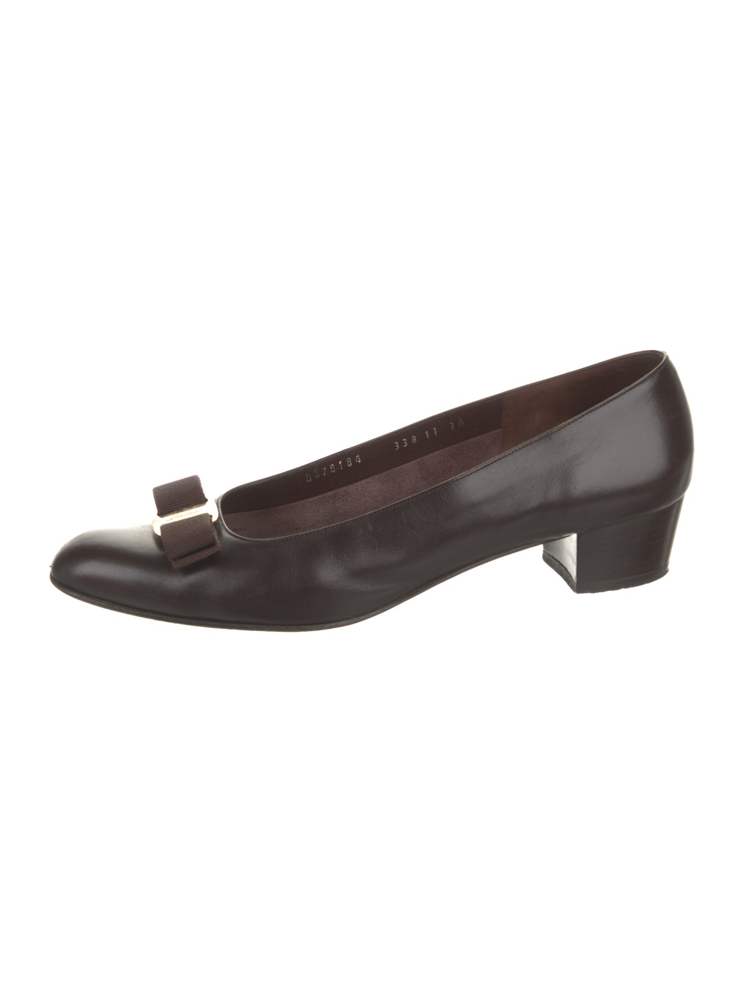 Salvatore Ferragamo Vara Bow Accent Leather Pumps