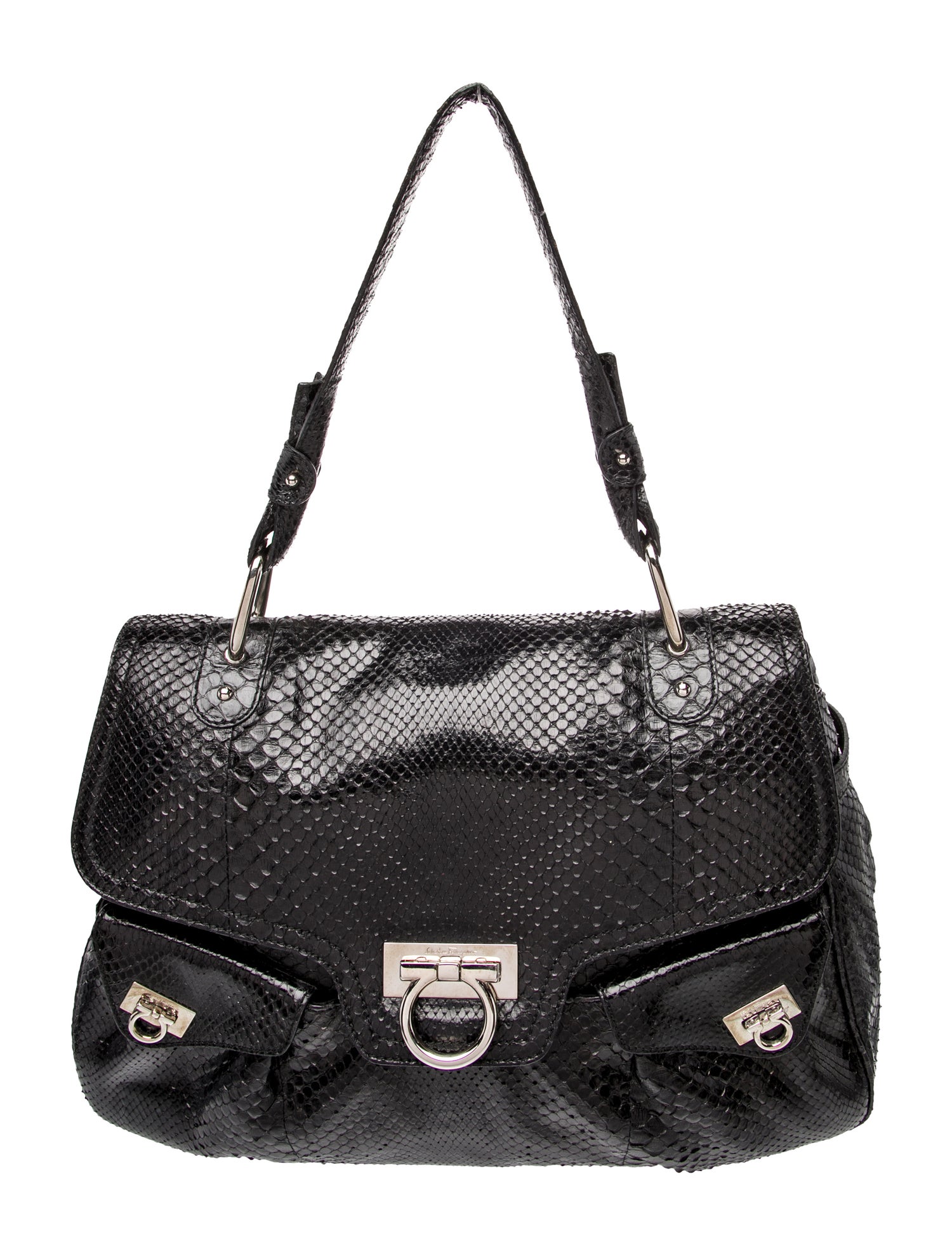 Salvatore Ferragamo Snakeskin Top Handle Bag