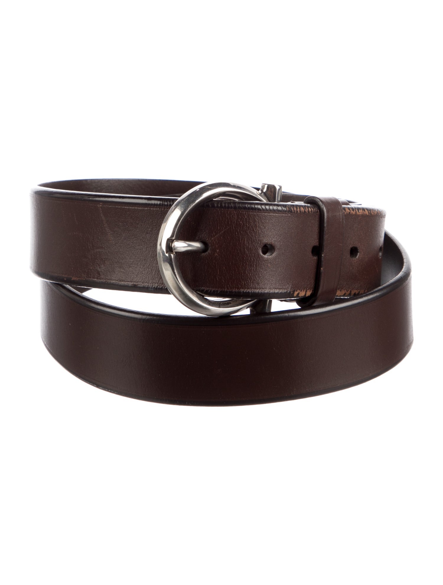 Salvatore Ferragamo Gancini Logo Leather Belt
