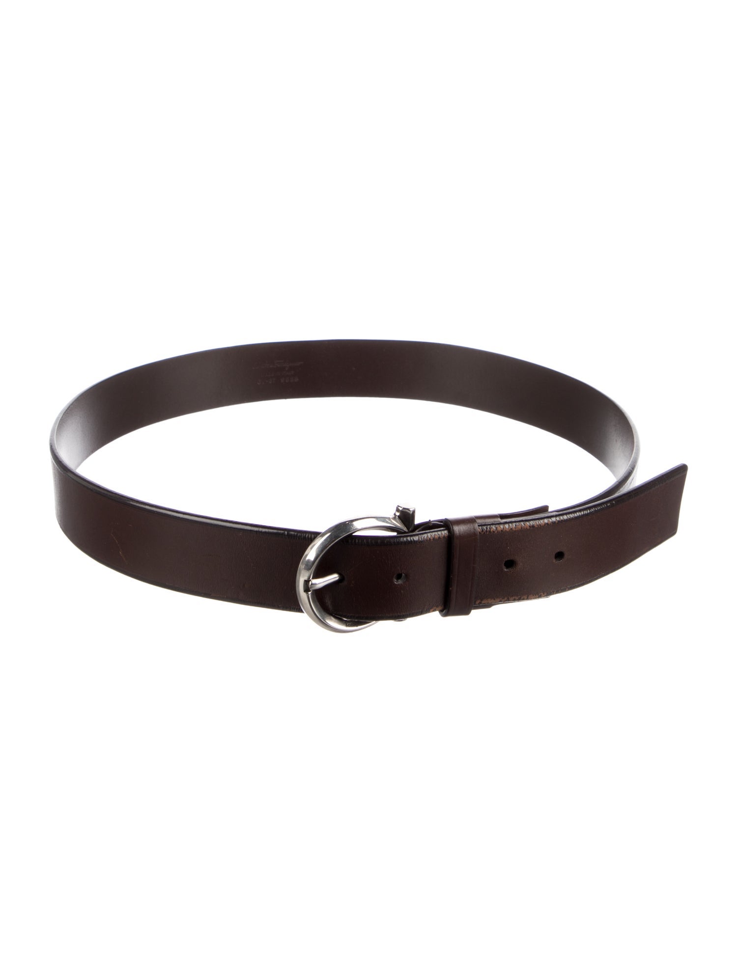 Salvatore Ferragamo Gancini Logo Leather Belt