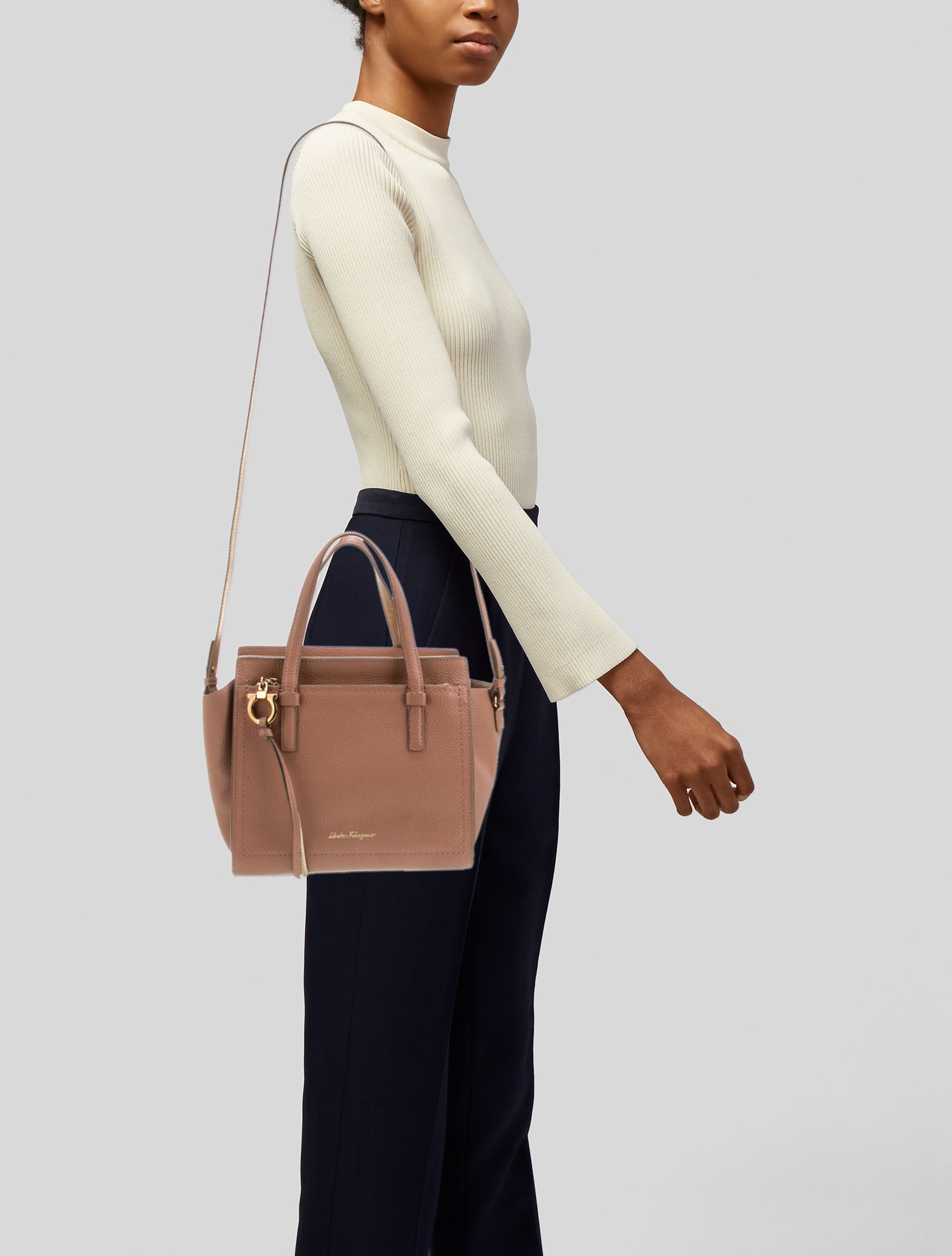 Salvatore Ferragamo Leather Top Handle Bag