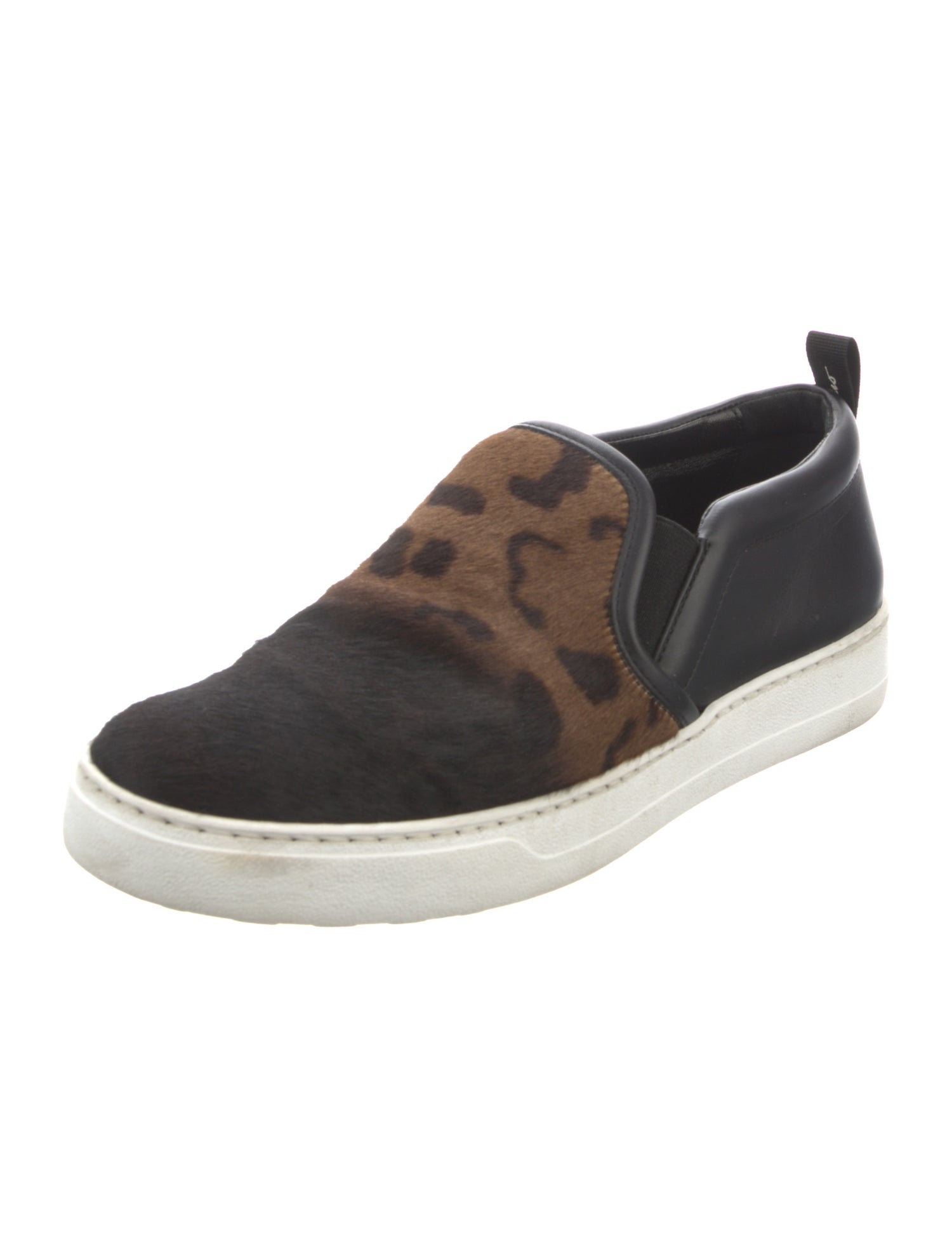 Salvatore Ferragamo Ponyhair Animal Print Sneakers