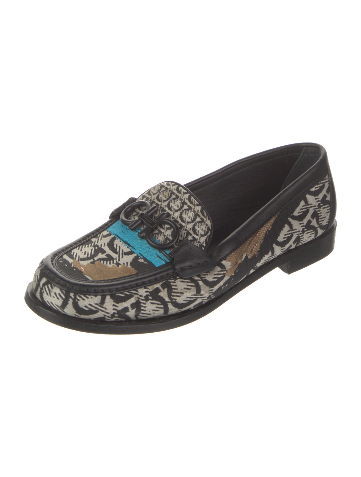 Salvatore Ferragamo Leather Patterned Loafers