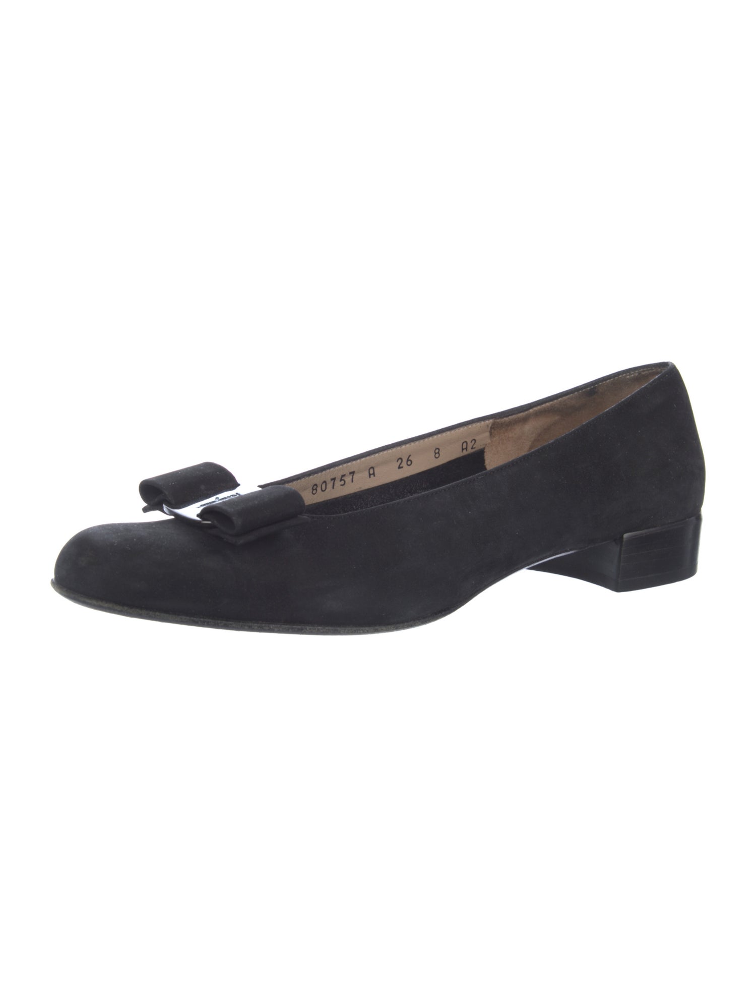 Salvatore Ferragamo Gancini Logo Suede Flats