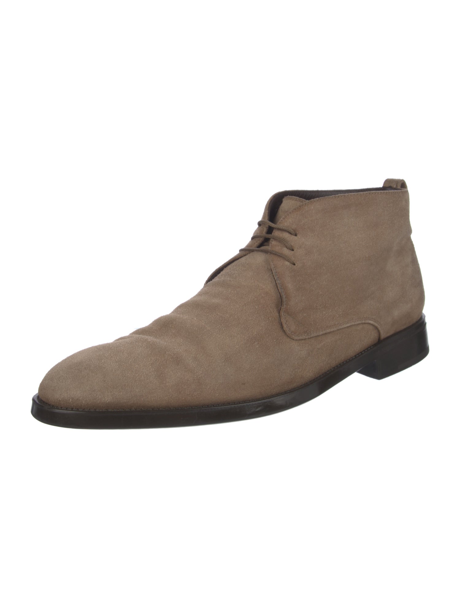 Salvatore Ferragamo Suede Lace-Up Boots