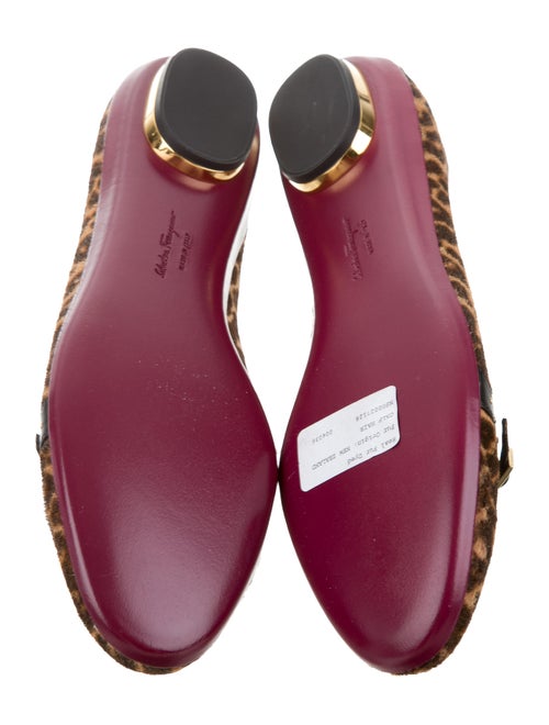 Salvatore Ferragamo Ponyhair Leopard Print Flats