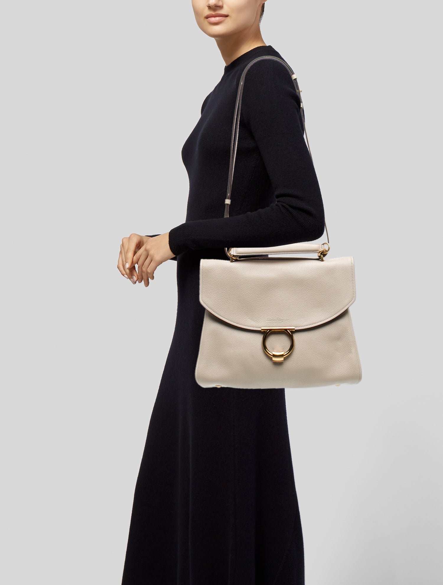 Salvatore Ferragamo Leather Top Handle Bag