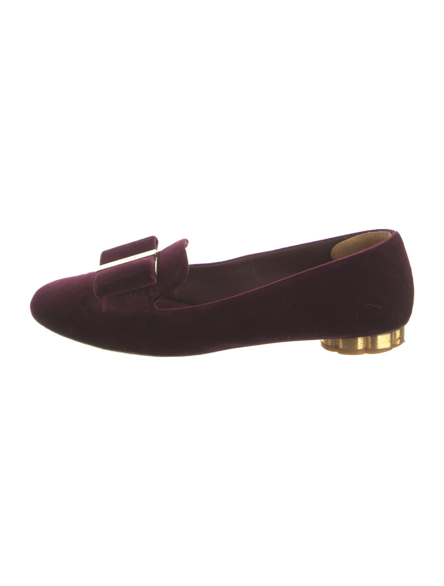 Salvatore Ferragamo Vara Bow Accent Velvet Loafers
