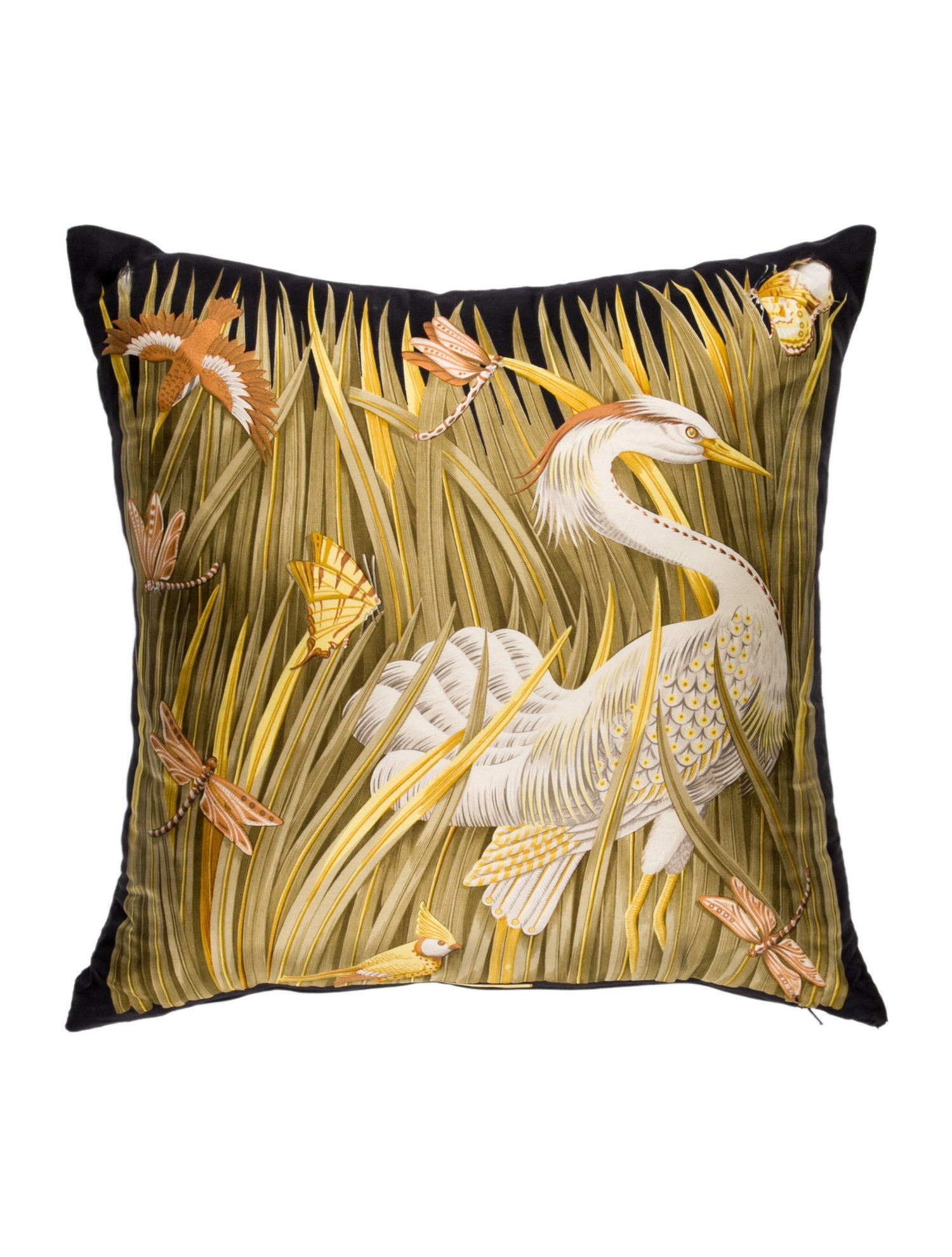 Salvatore Ferragamo Silk Jungle Throw Pillow