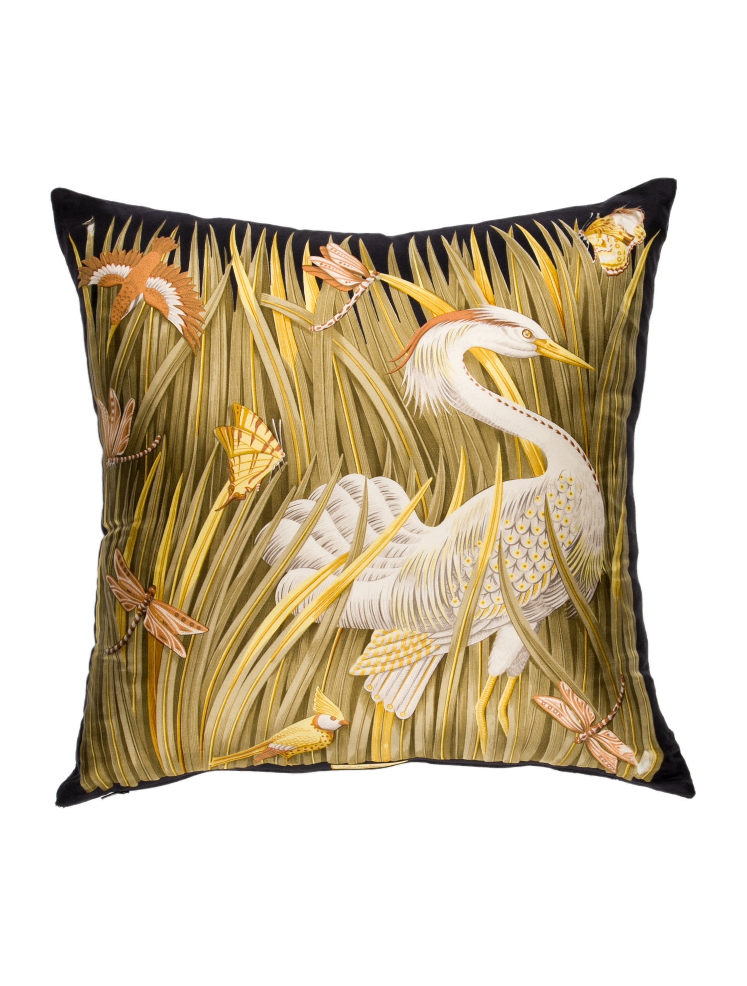 Salvatore Ferragamo Silk Jungle Throw Pillow