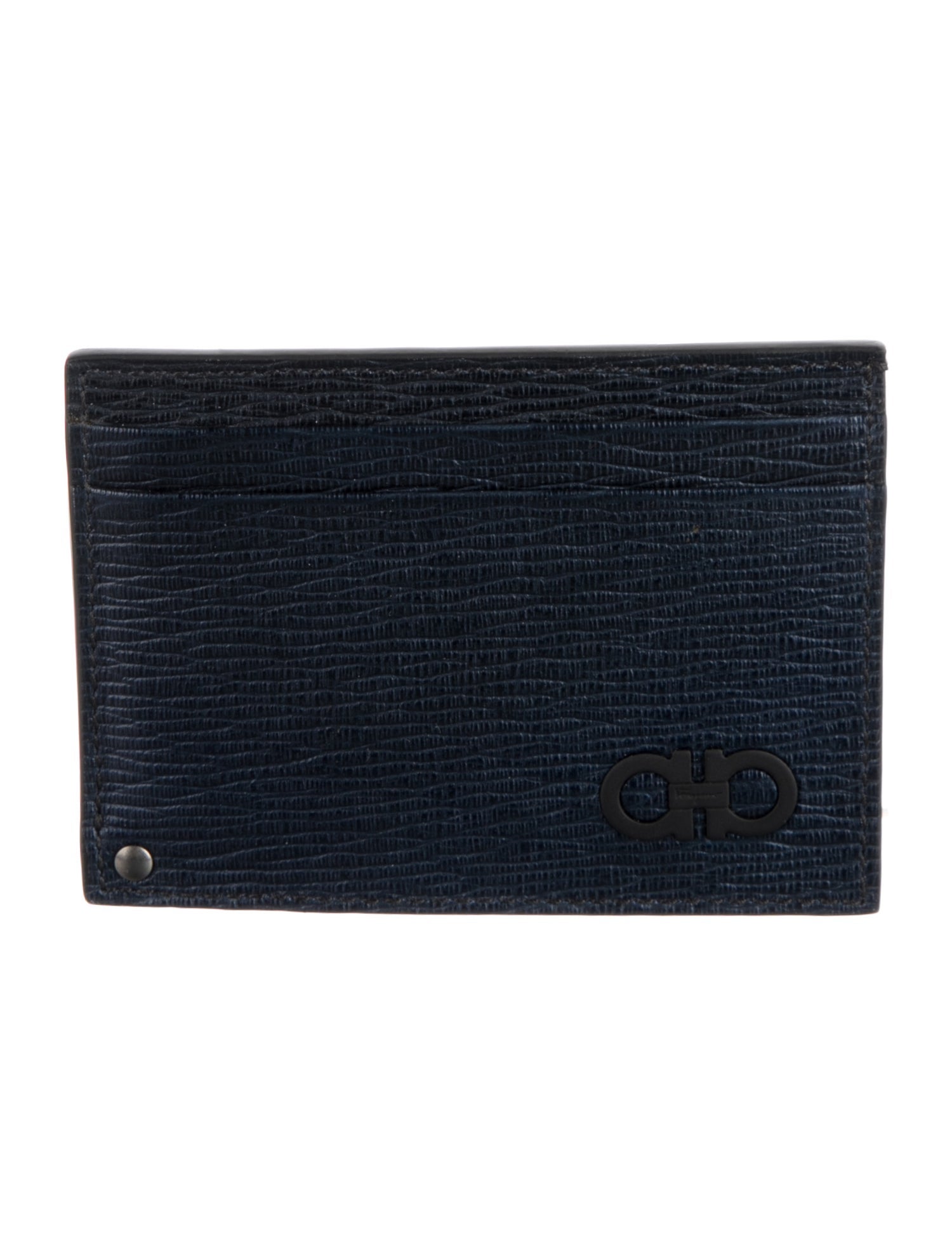 Salvatore Ferragamo Gancini Logo Leather Bifold Wallet