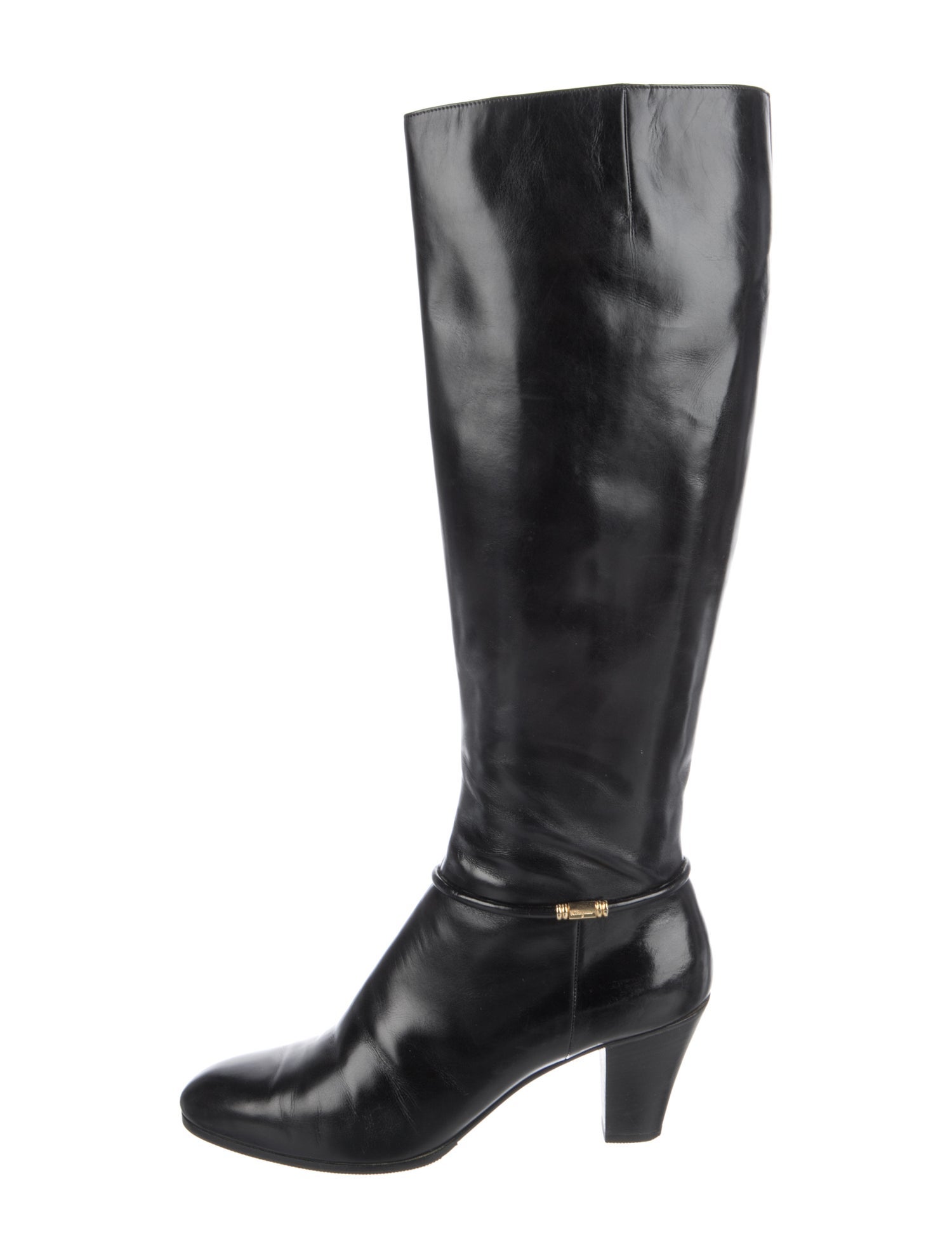 Salvatore Ferragamo Leather Riding Boots