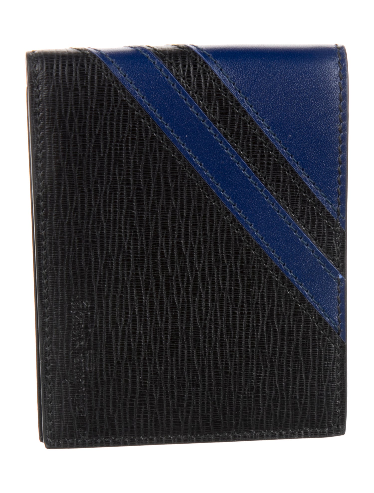 Salvatore Ferragamo Leather Colorblock Pattern Wallet