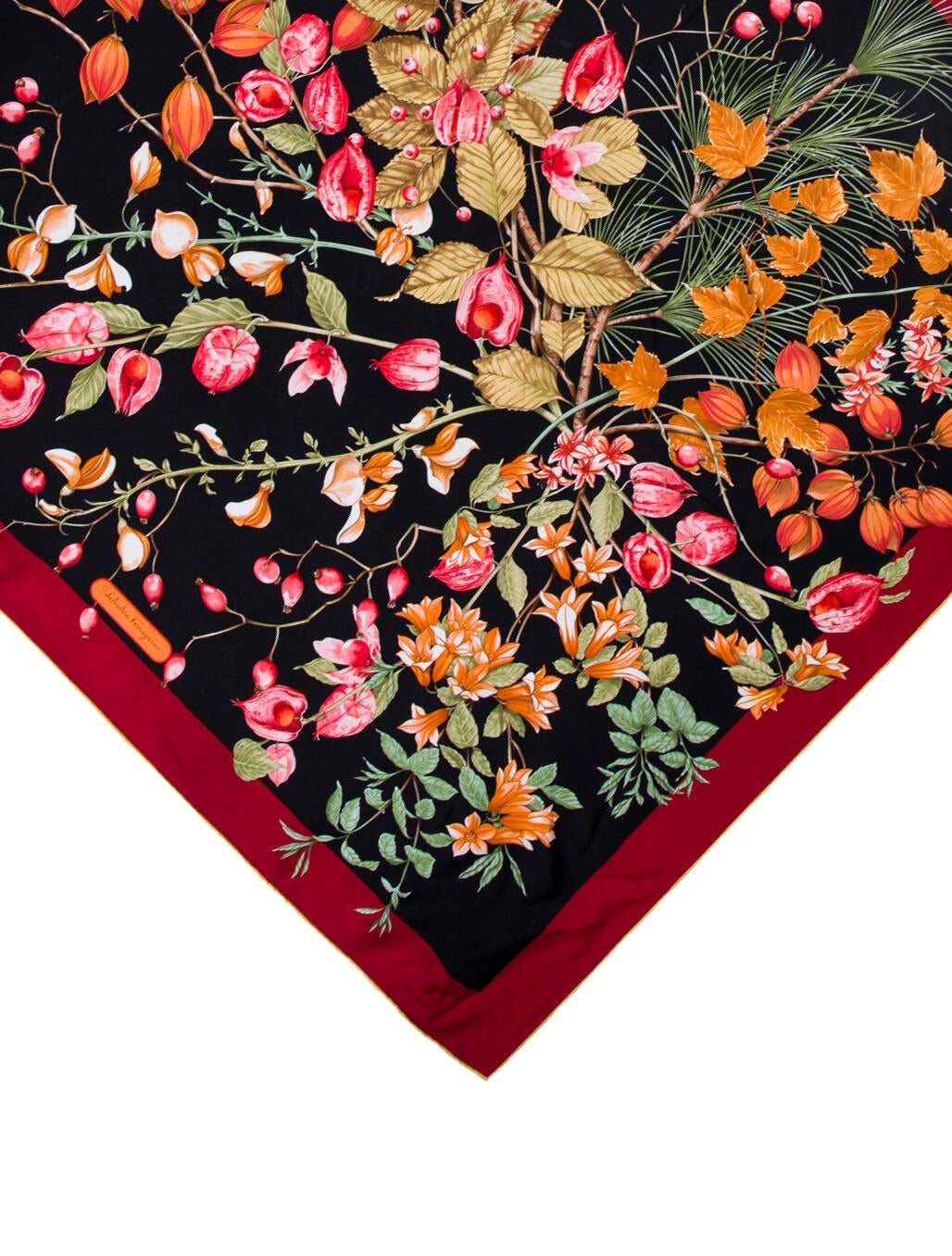 Salvatore Ferragamo Silk Floral Print Scarf