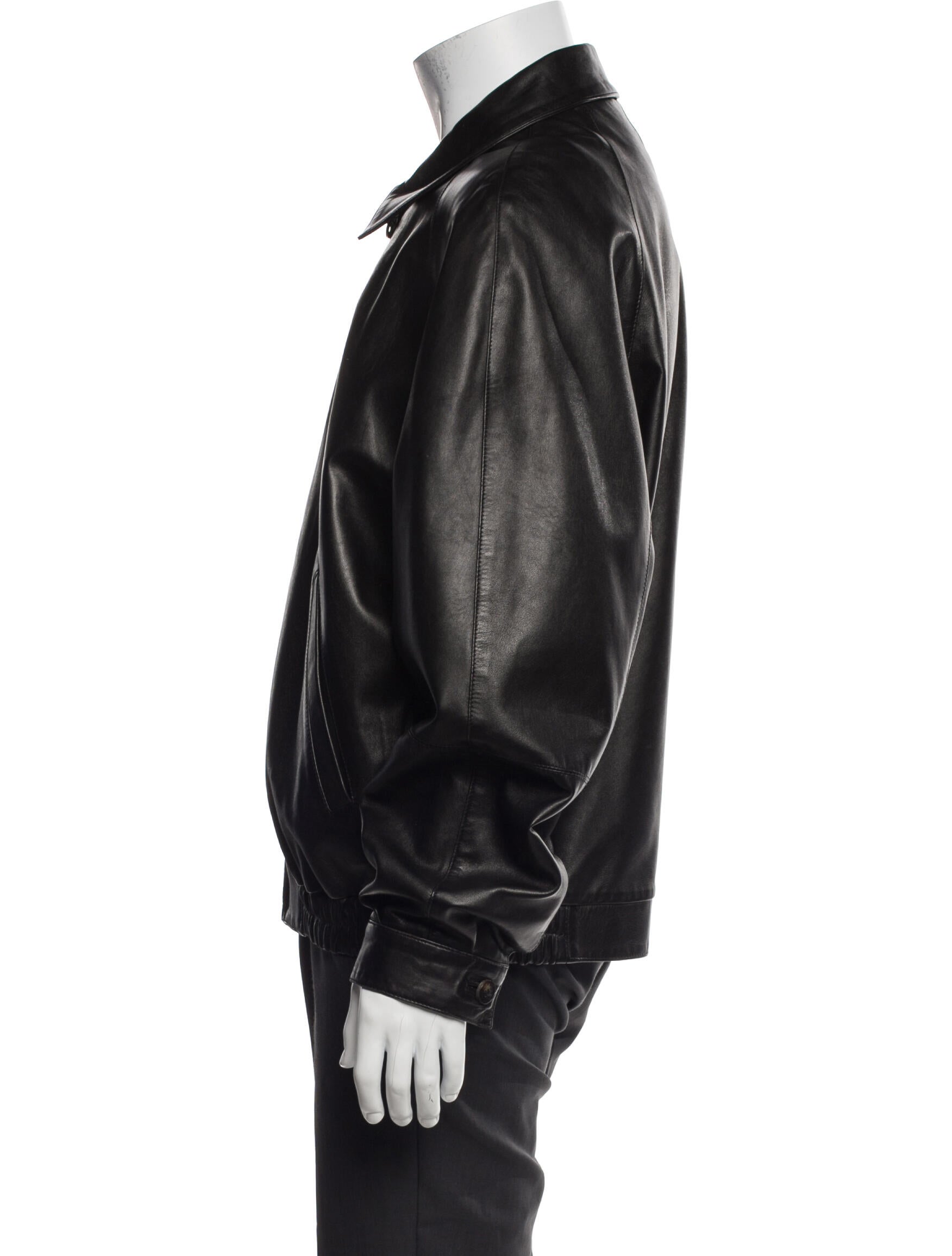 Salvatore Ferragamo Leather Bomber Jacket