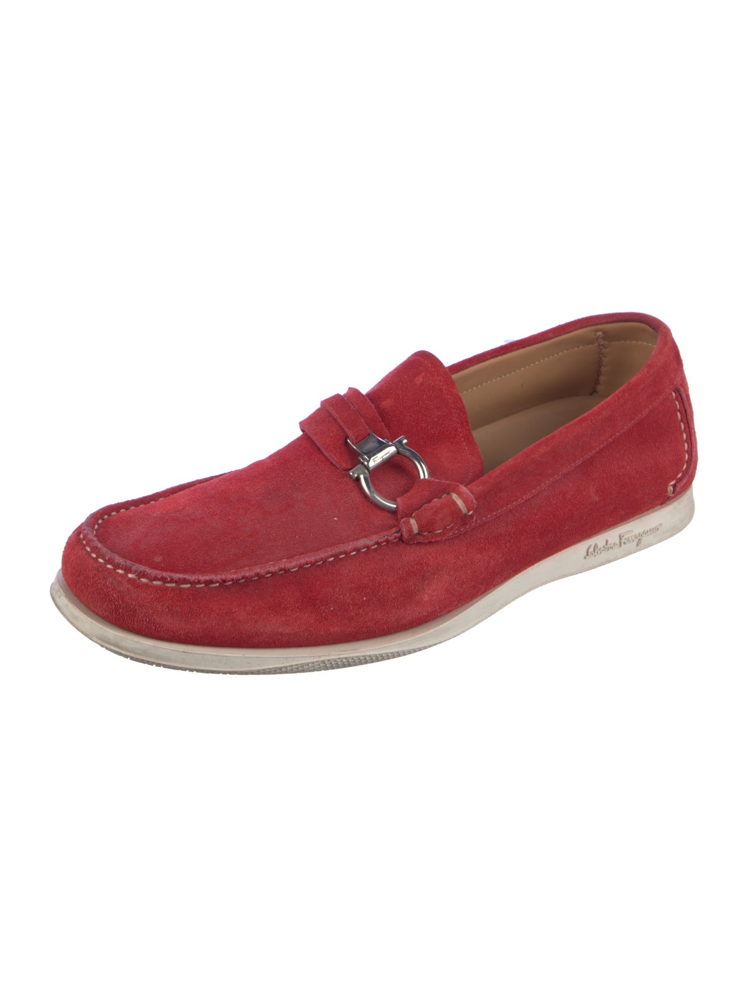 Salvatore Ferragamo Suede Boat Shoes