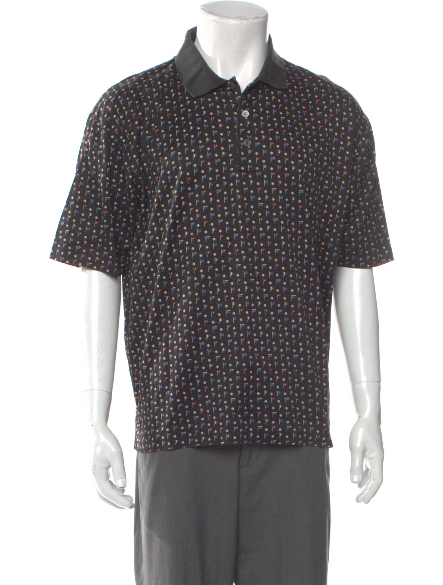 Salvatore Ferragamo Printed Crew Neck Polo Shirt