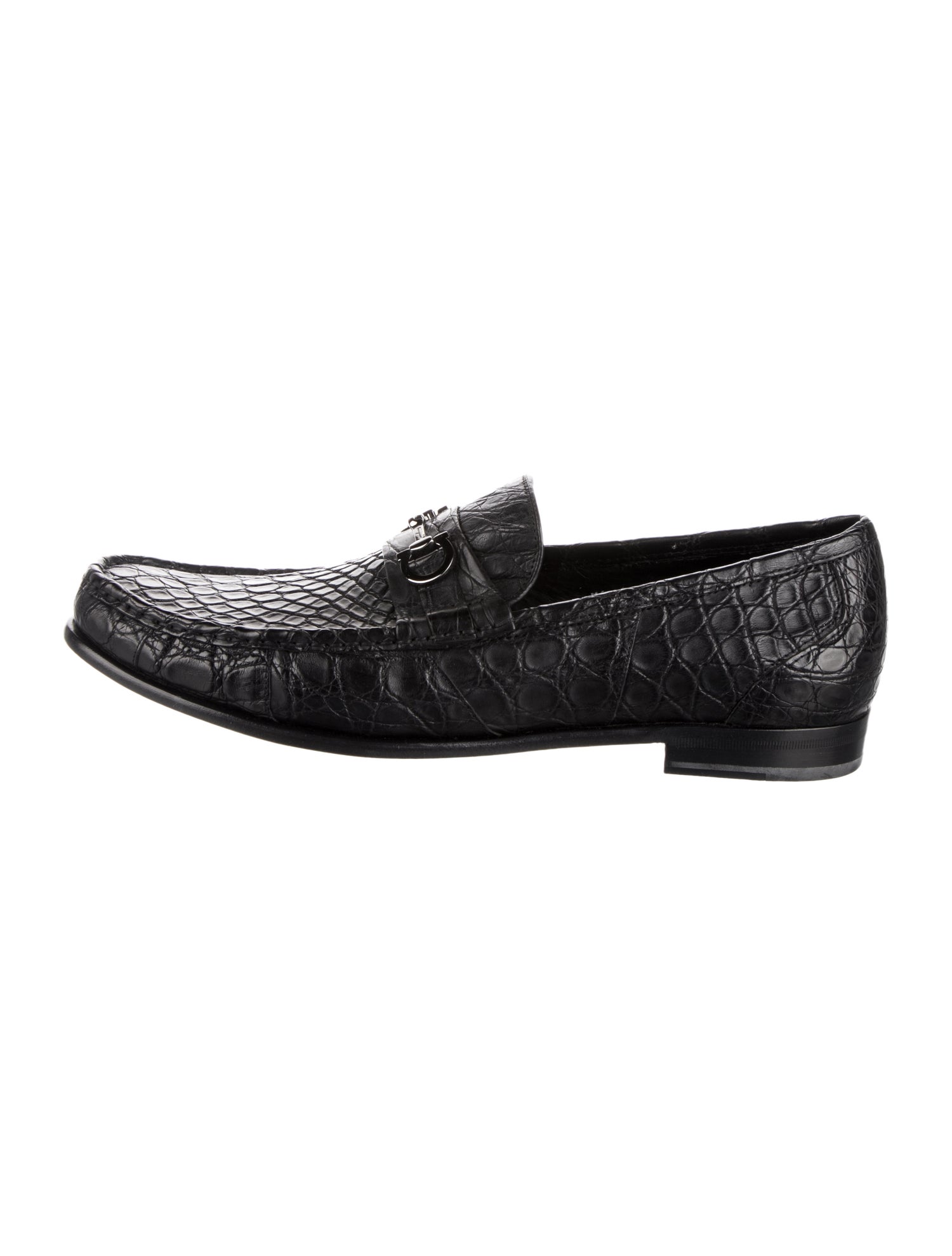 Salvatore Ferragamo Gancini Logo Leather Dress Loafers
