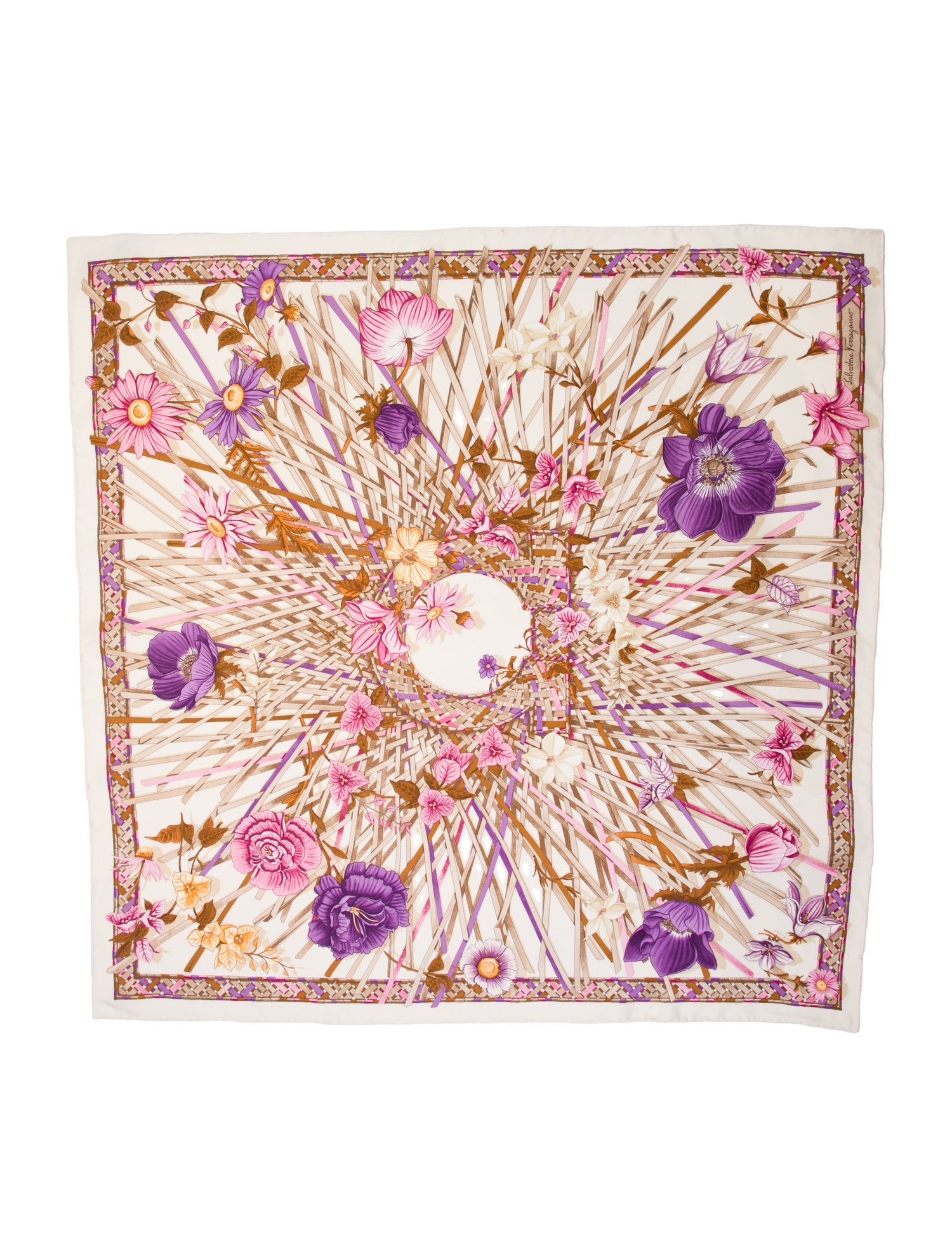 Salvatore Ferragamo Silk Printed Scarf