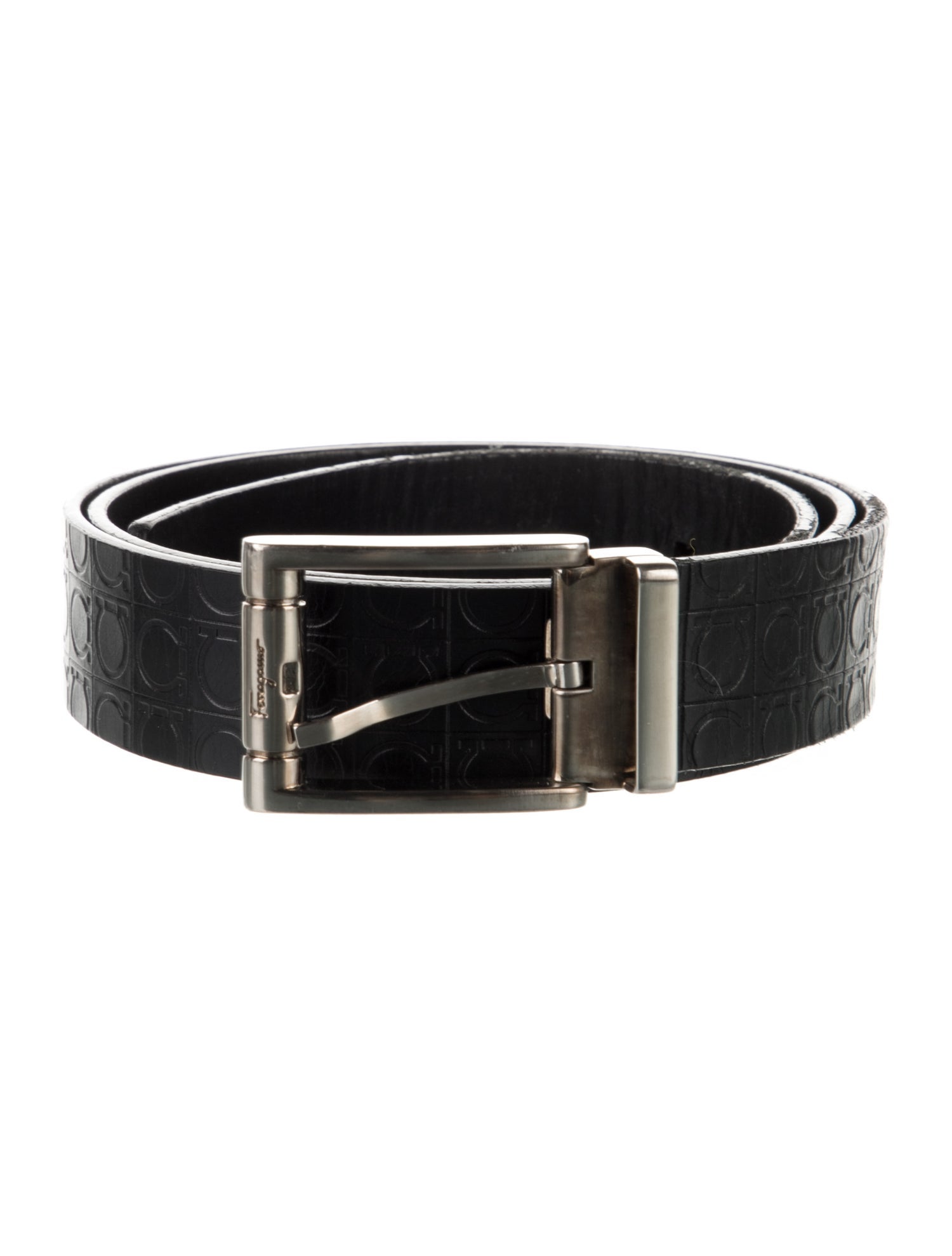 Salvatore Ferragamo Embossed Leather Waist Belt