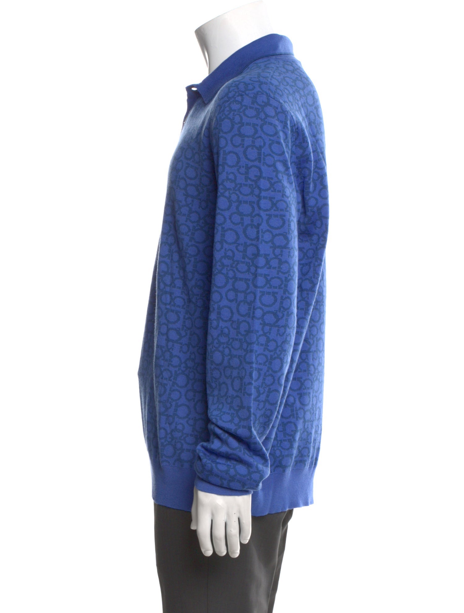 Salvatore Ferragamo Wool Collar Polo Sweater