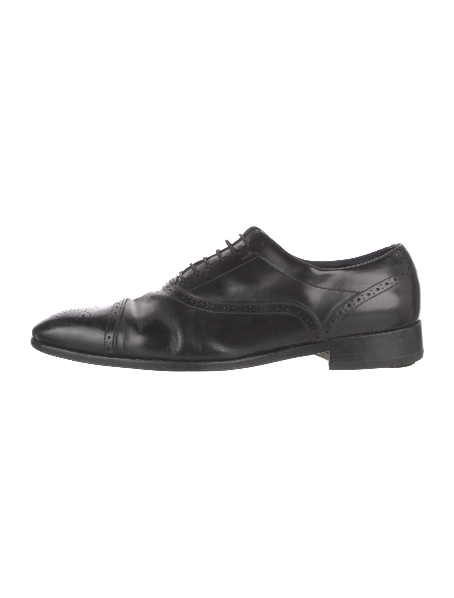 Salvatore Ferragamo Leather Lasercut Accents Brogues