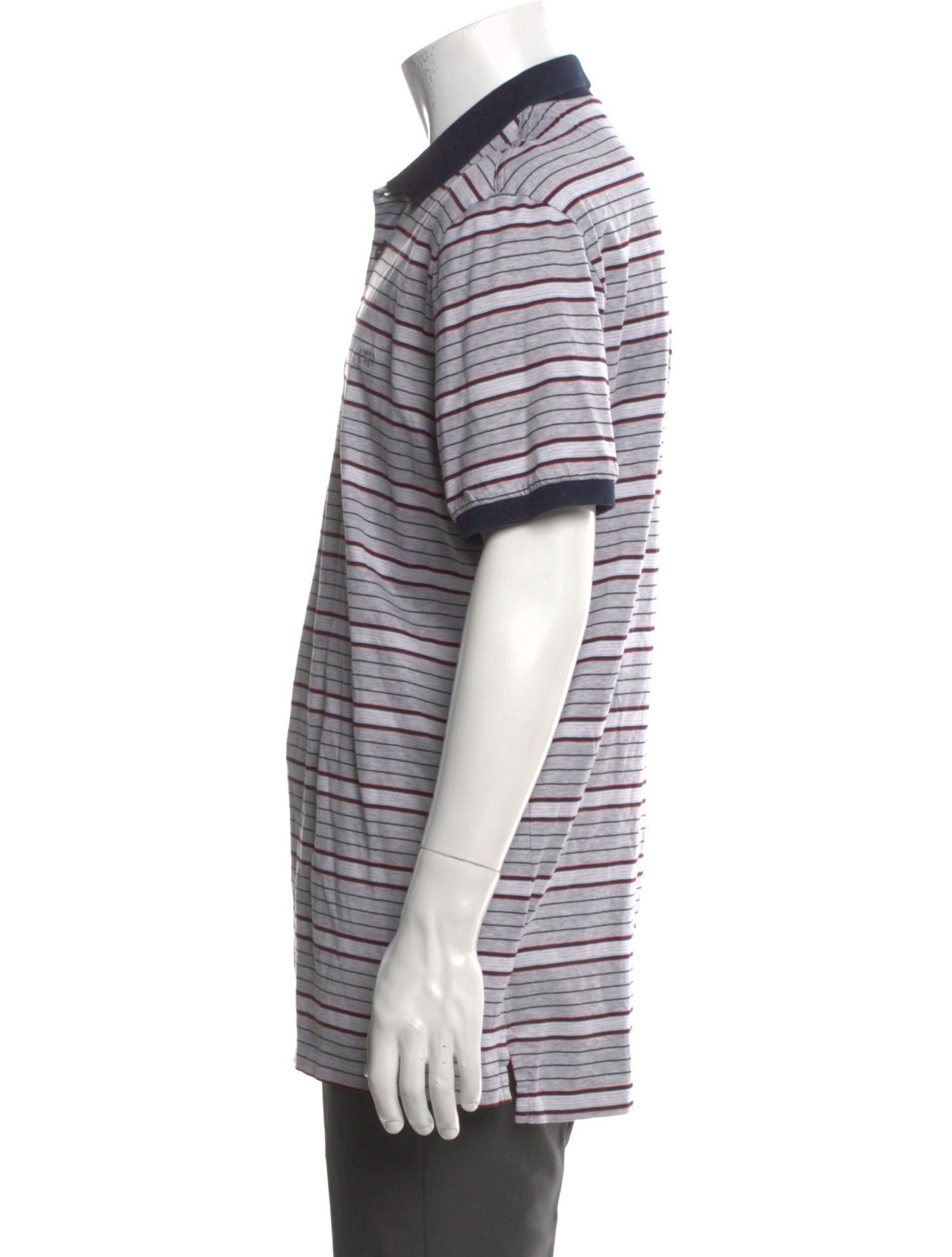 Salvatore Ferragamo Striped Crew Neck Polo Shirt