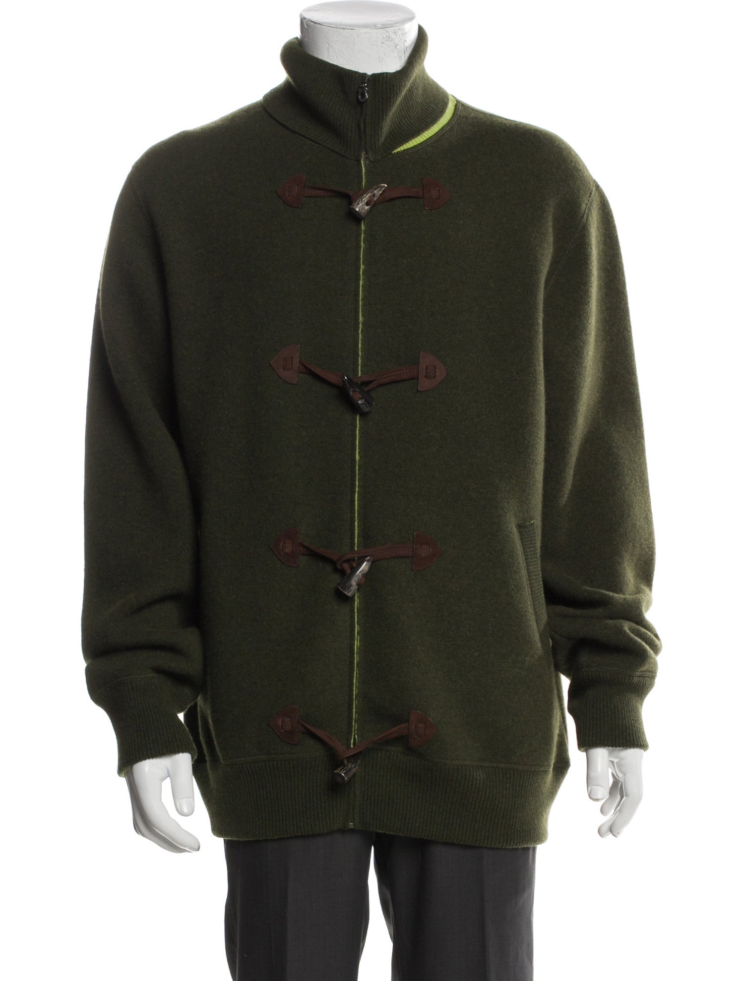 Salvatore Ferragamo Wool Mock Neck Cardigan