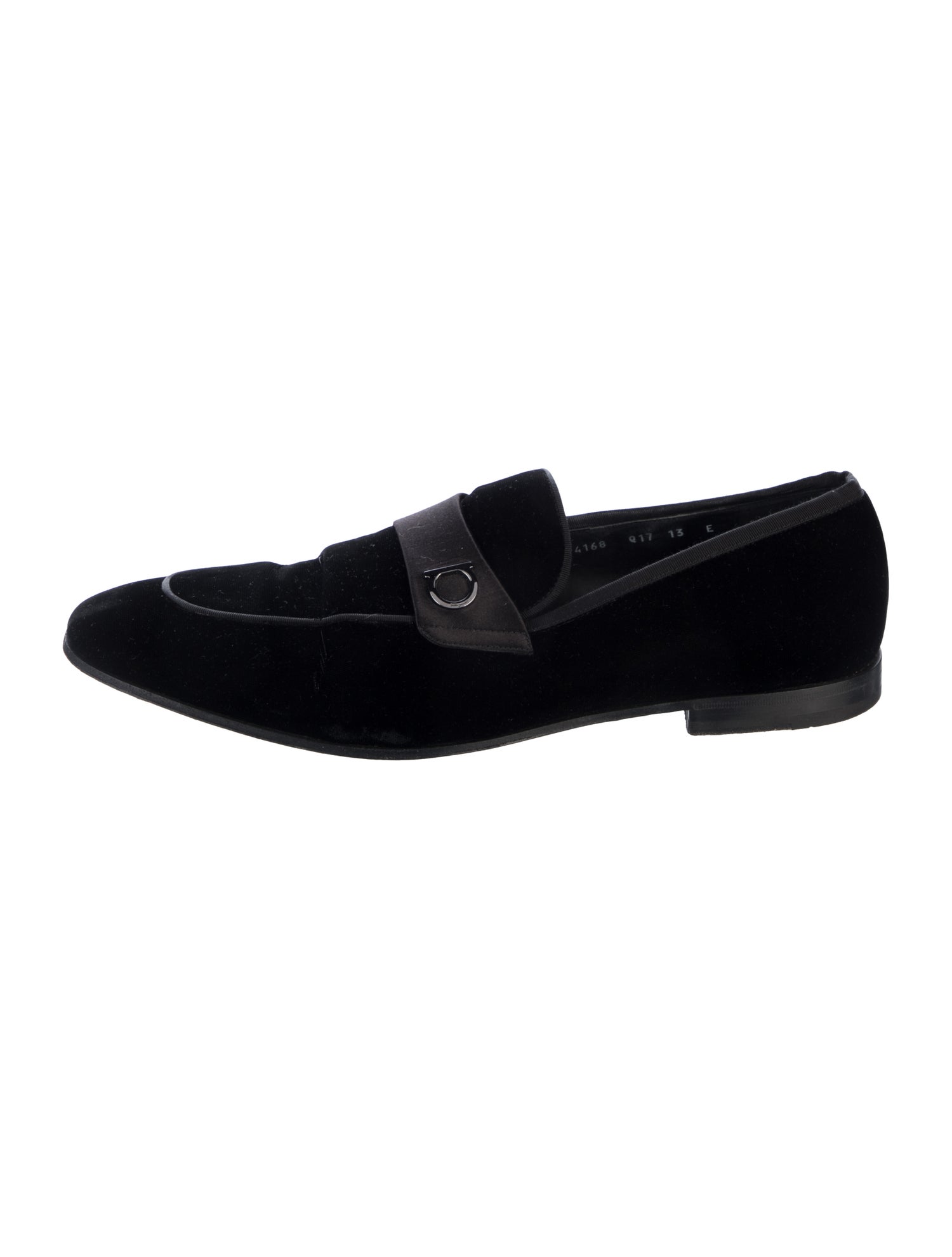 Salvatore Ferragamo Gancini Logo Velvet Dress Loafers