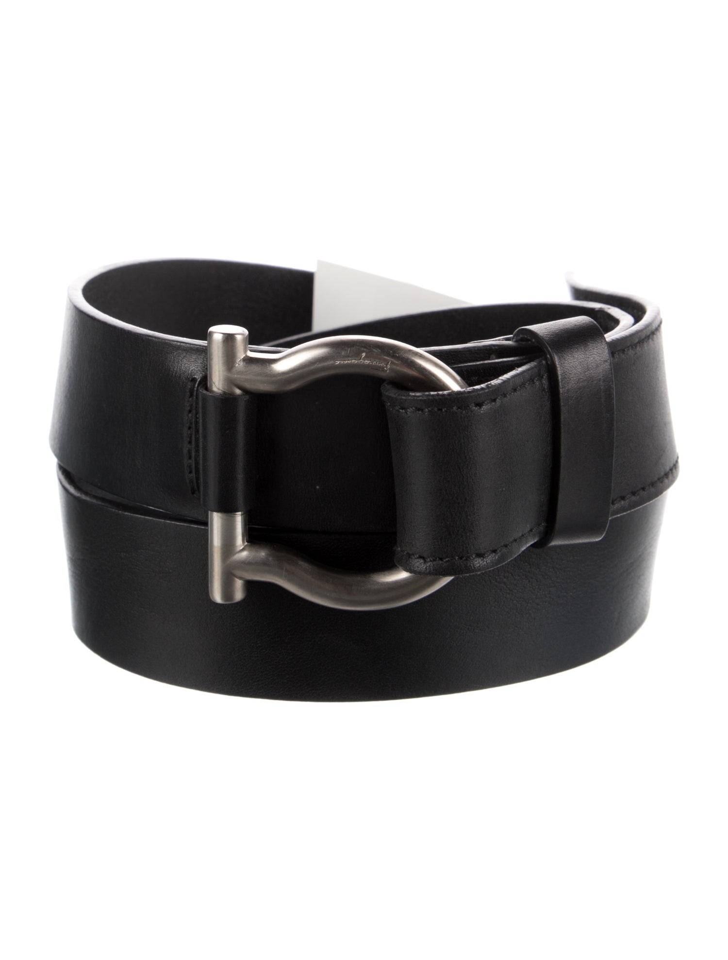 Salvatore Ferragamo Gancio Logo Leather Waist Belt