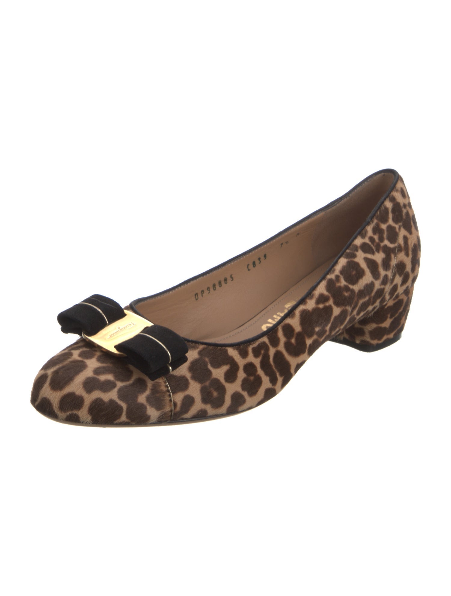 Salvatore Ferragamo Ponyhair Animal Print Flats