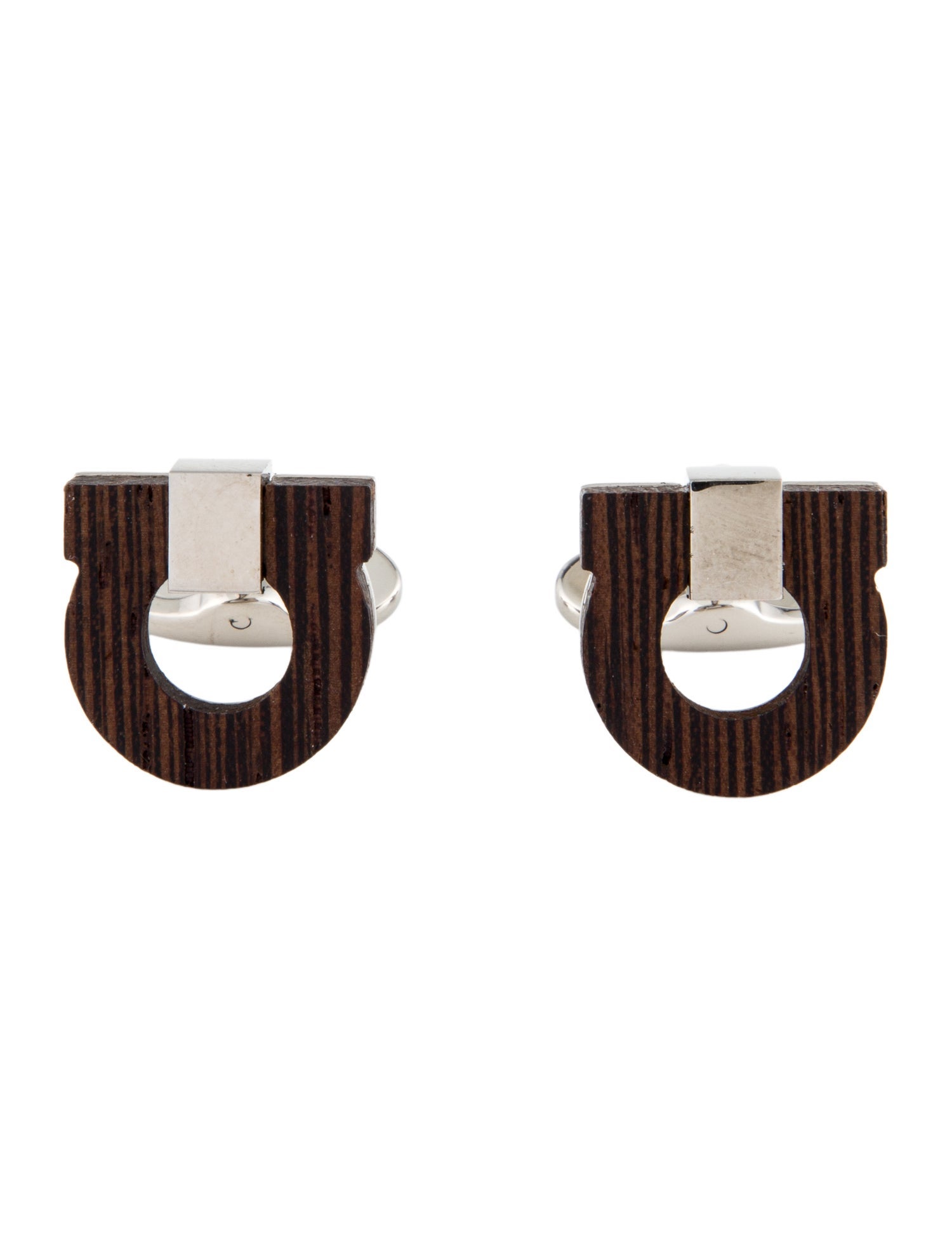 Salvatore Ferragamo Wooden Cufflinks