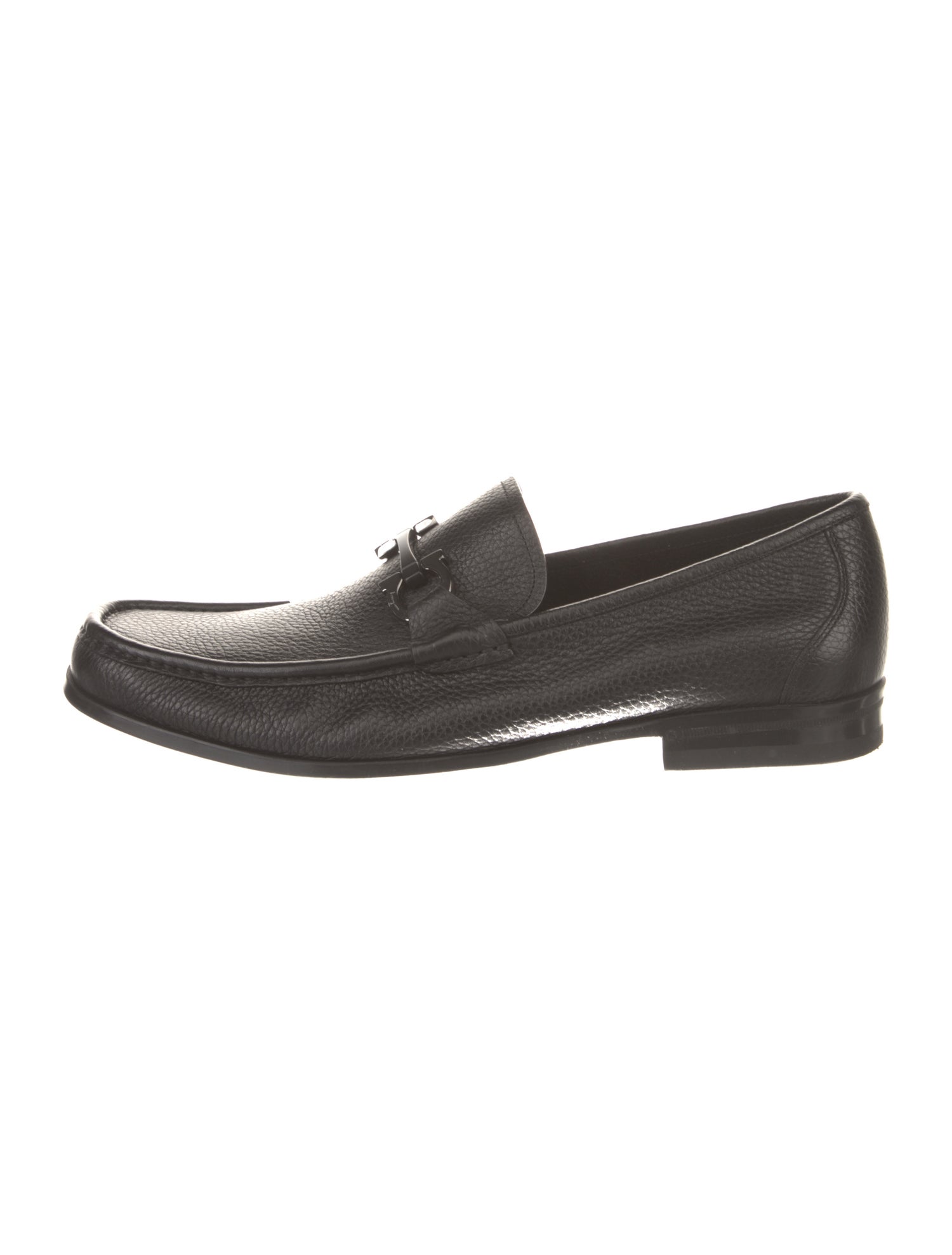 Salvatore Ferragamo Gancini Logo Leather Loafers