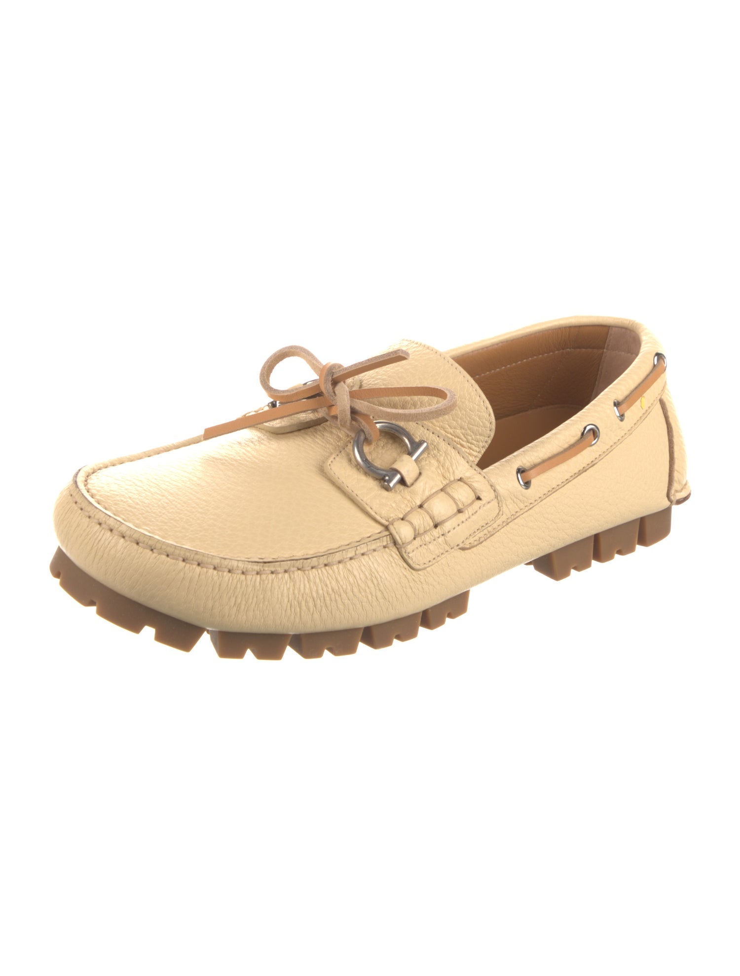 Salvatore Ferragamo Leather Boat Shoes