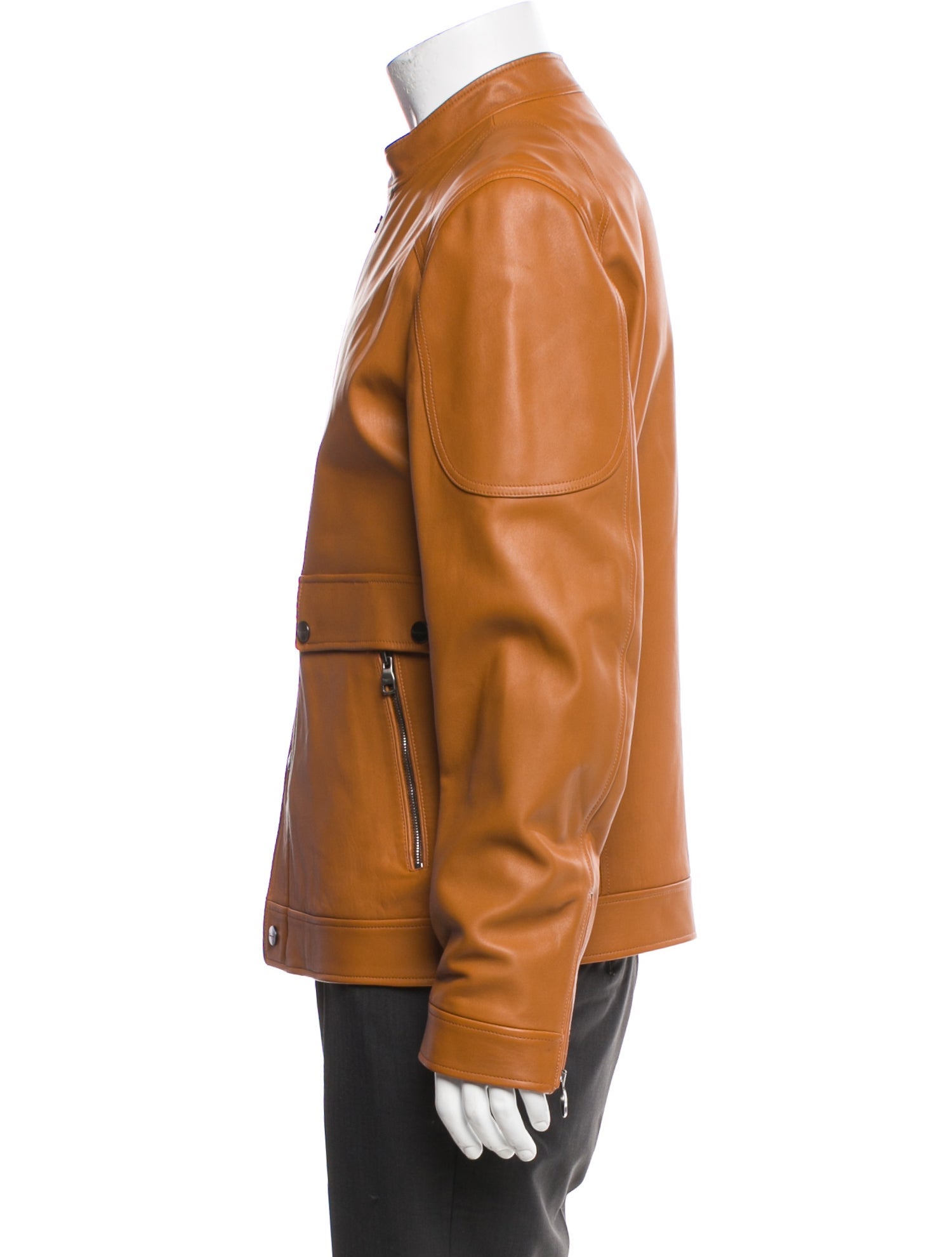 Salvatore Ferragamo Lamb Leather Utility Jacket