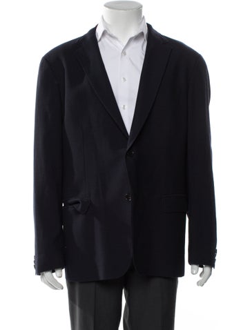 Pre-owned Ferragamo Virgin Wool Blazer In Blue