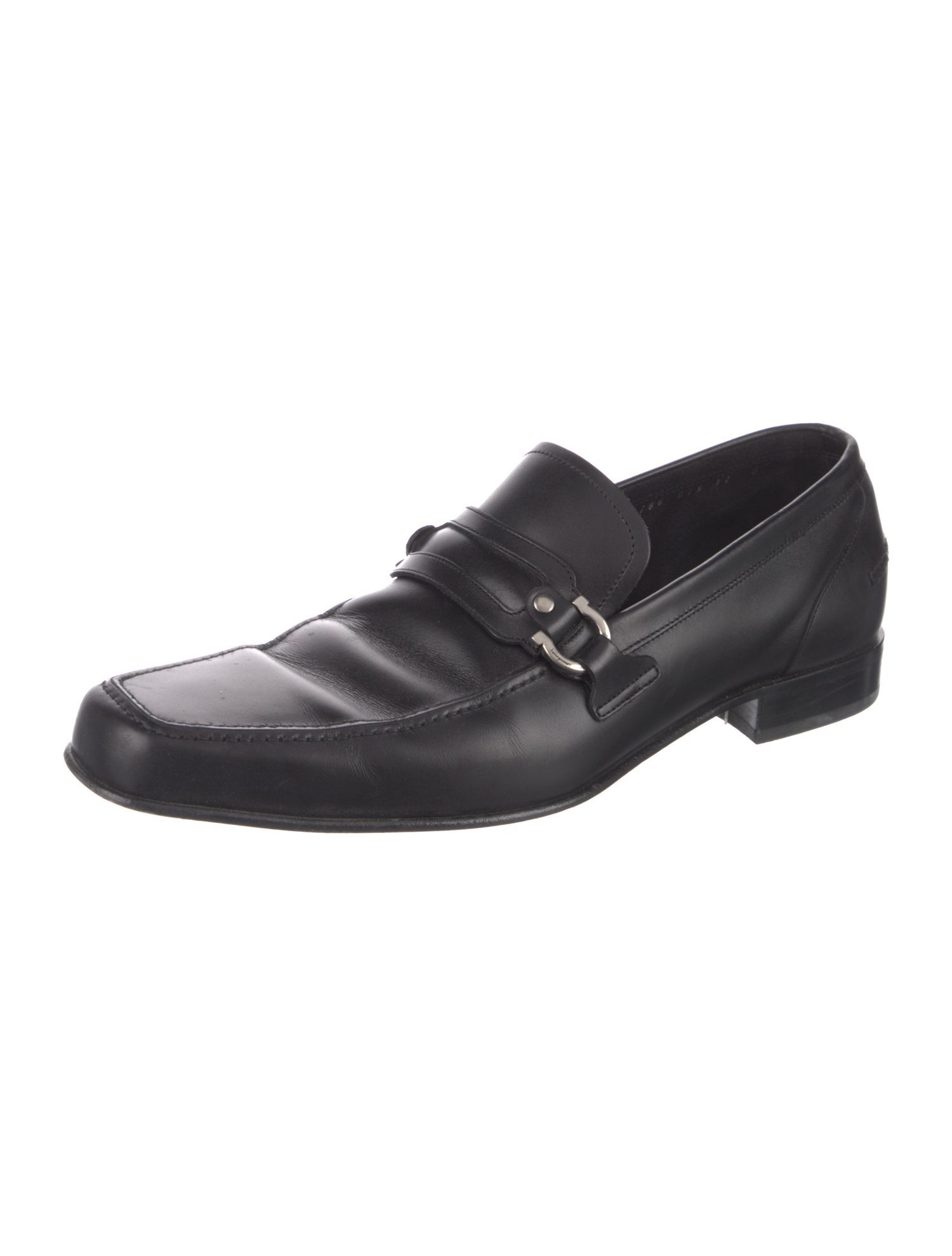 Salvatore Ferragamo Leather Monk Straps