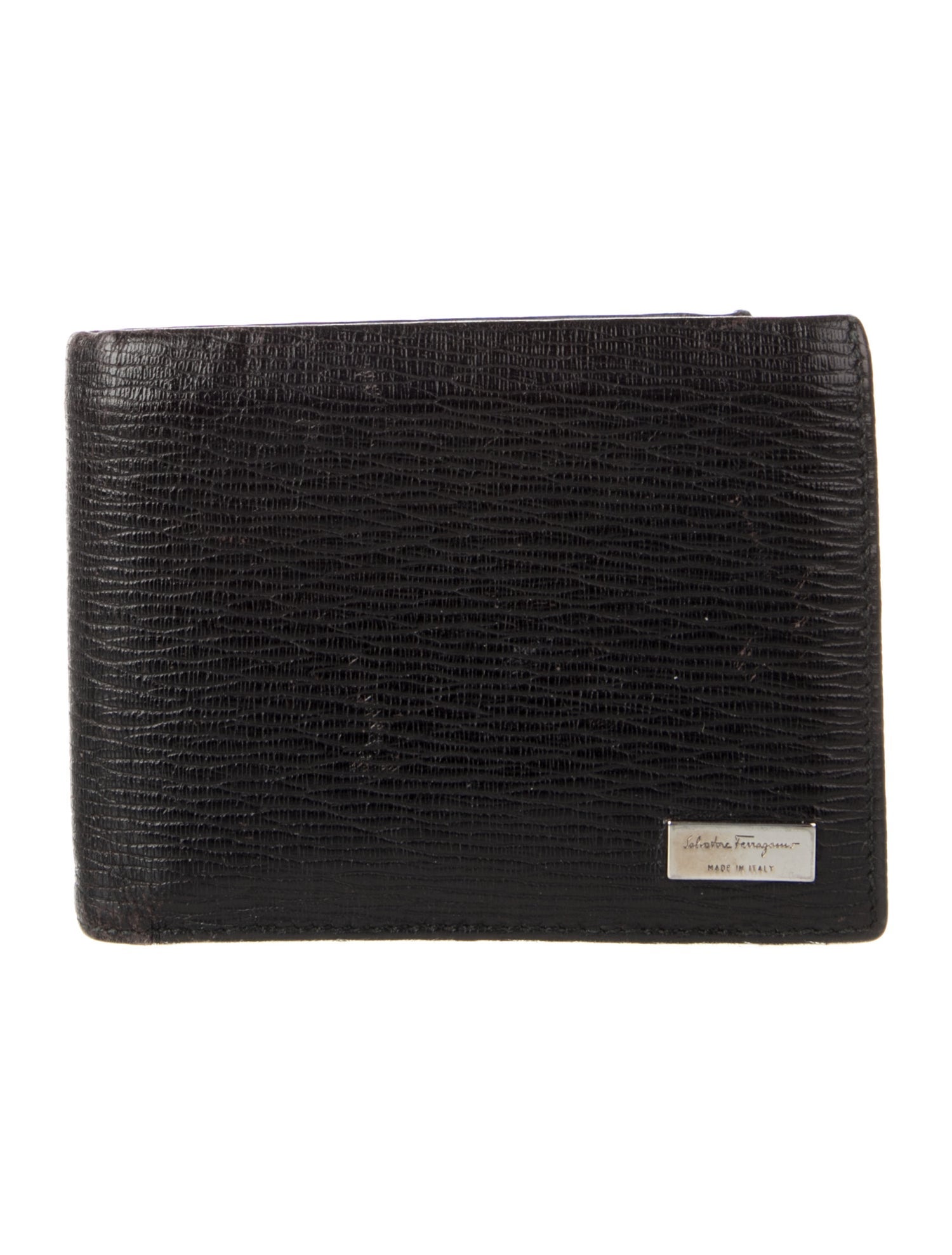 Salvatore Ferragamo Gancini Logo Leather Bifold Wallet