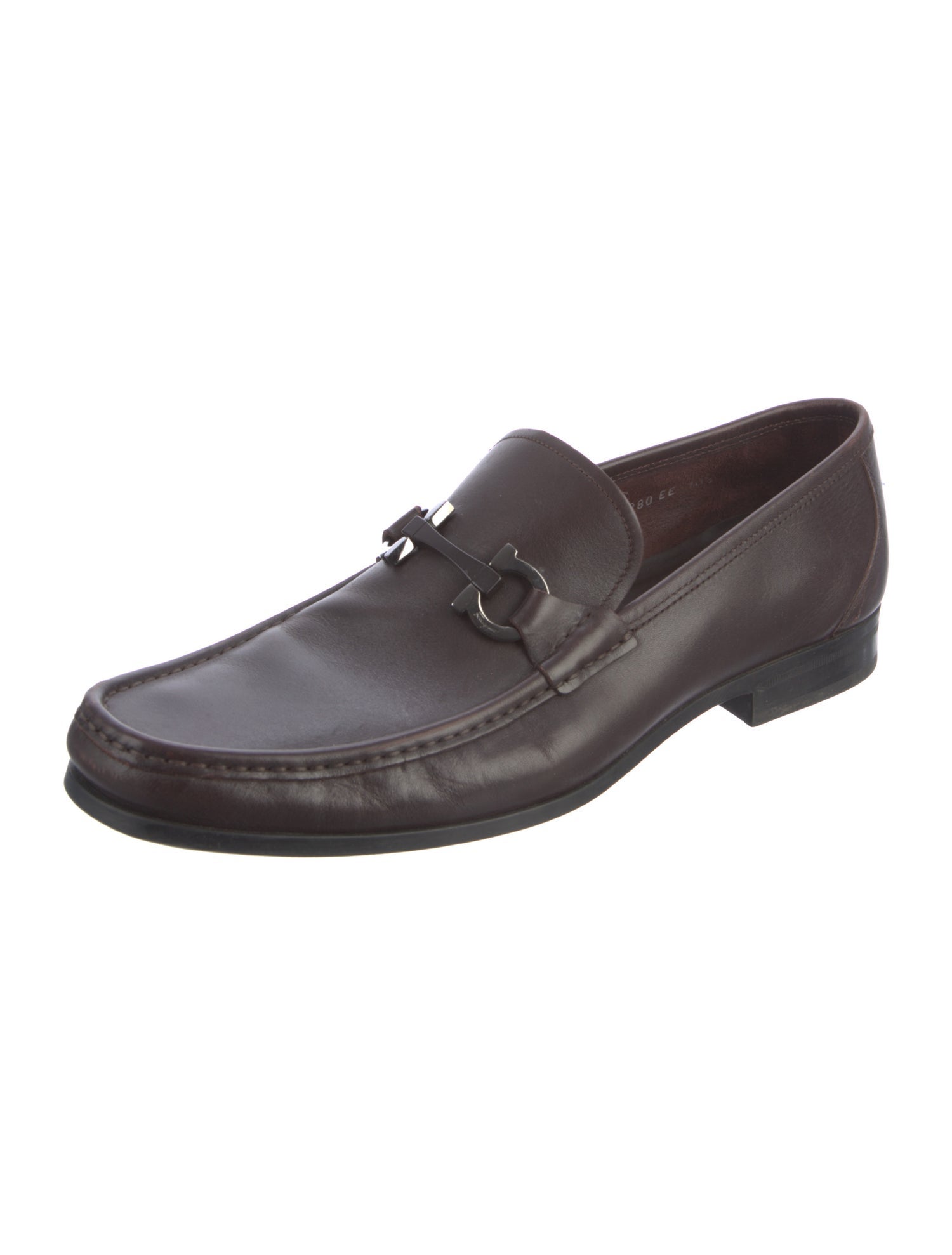 Salvatore Ferragamo Leather Monk Straps